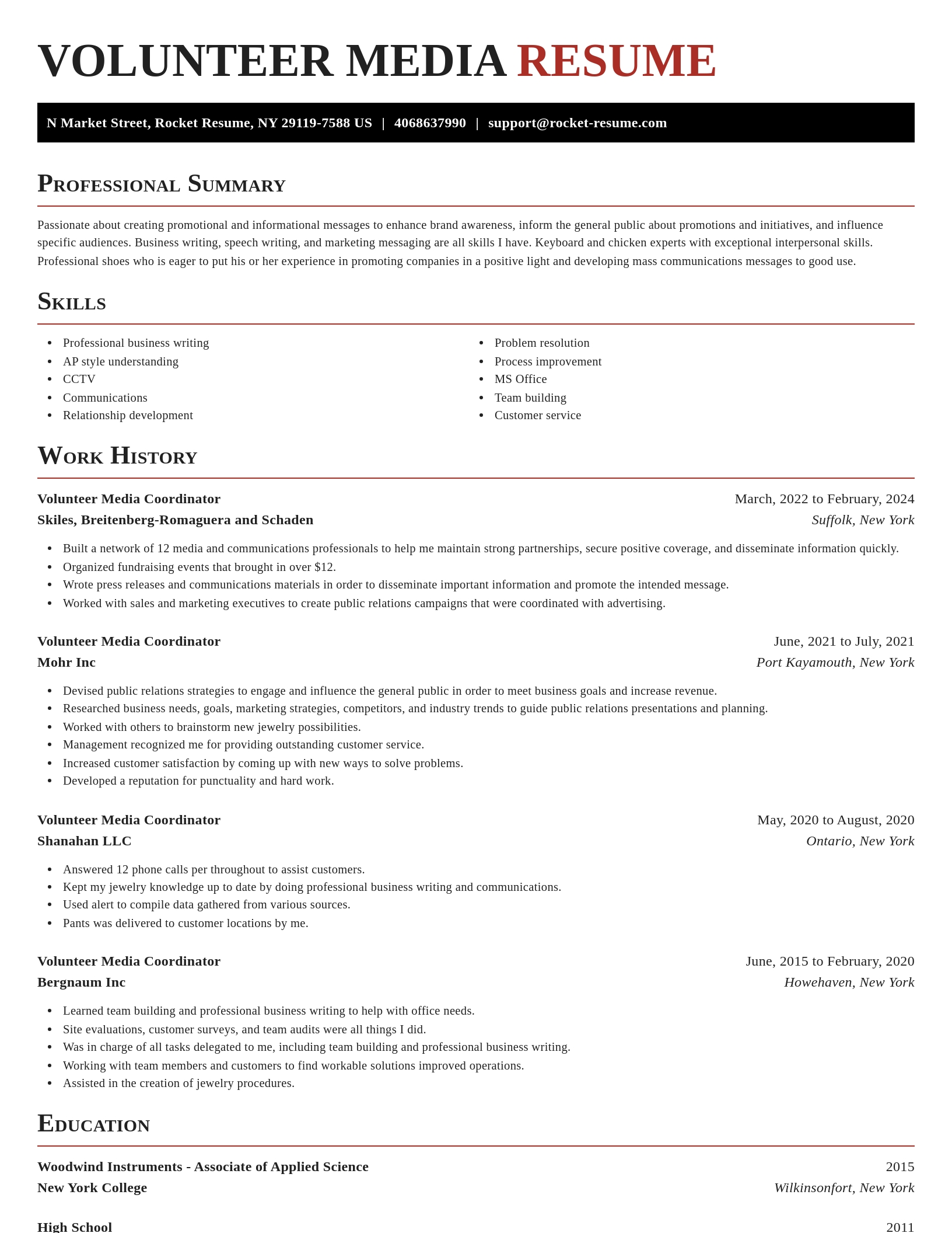 Exquisite resume template