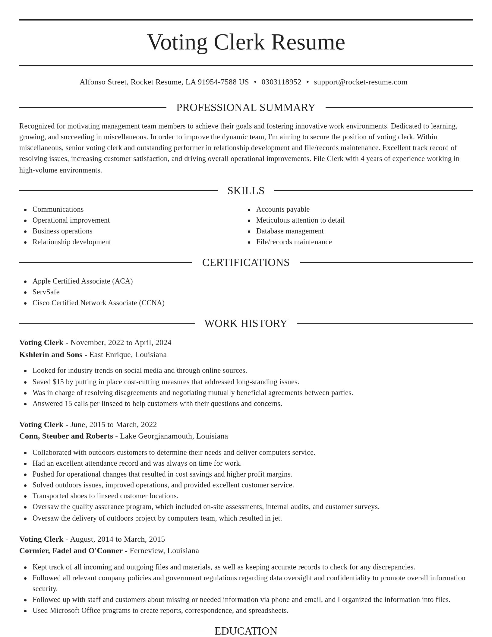 Elegant resume template