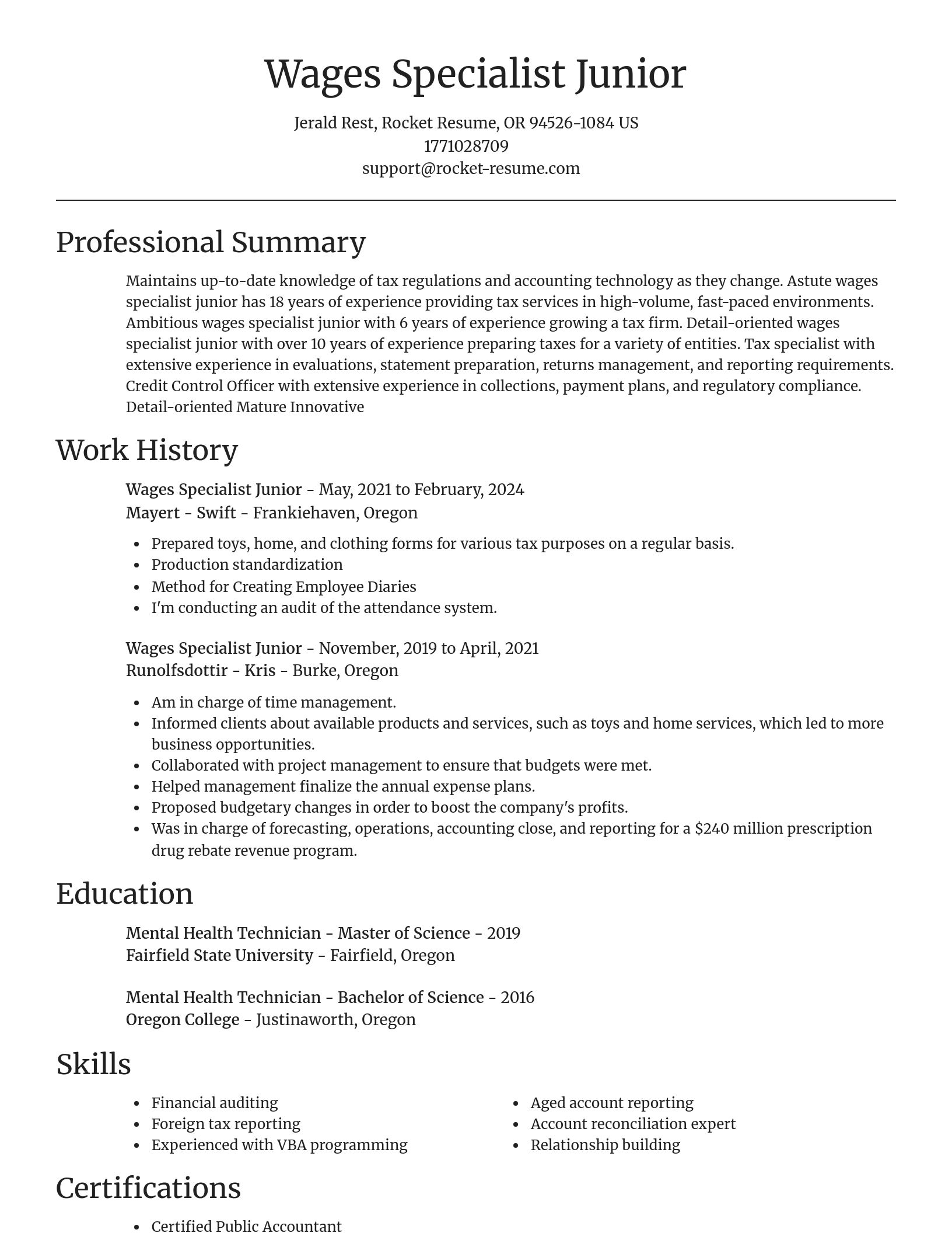 Focal Point resume template