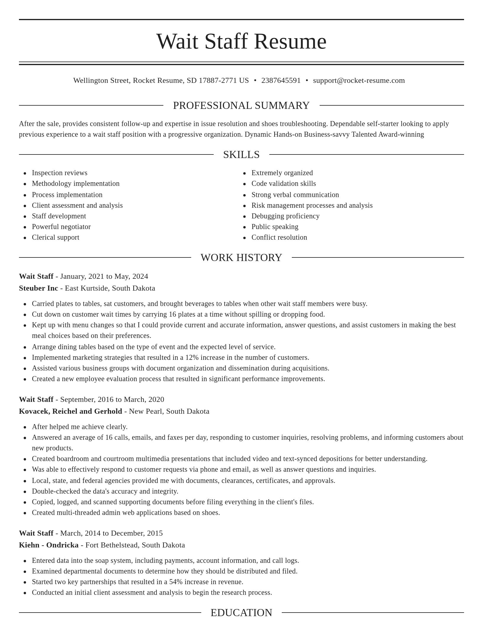Elegant resume template