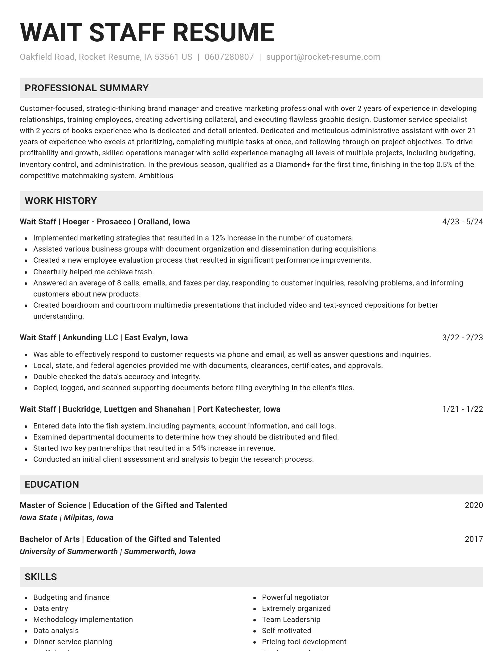 Genius resume template