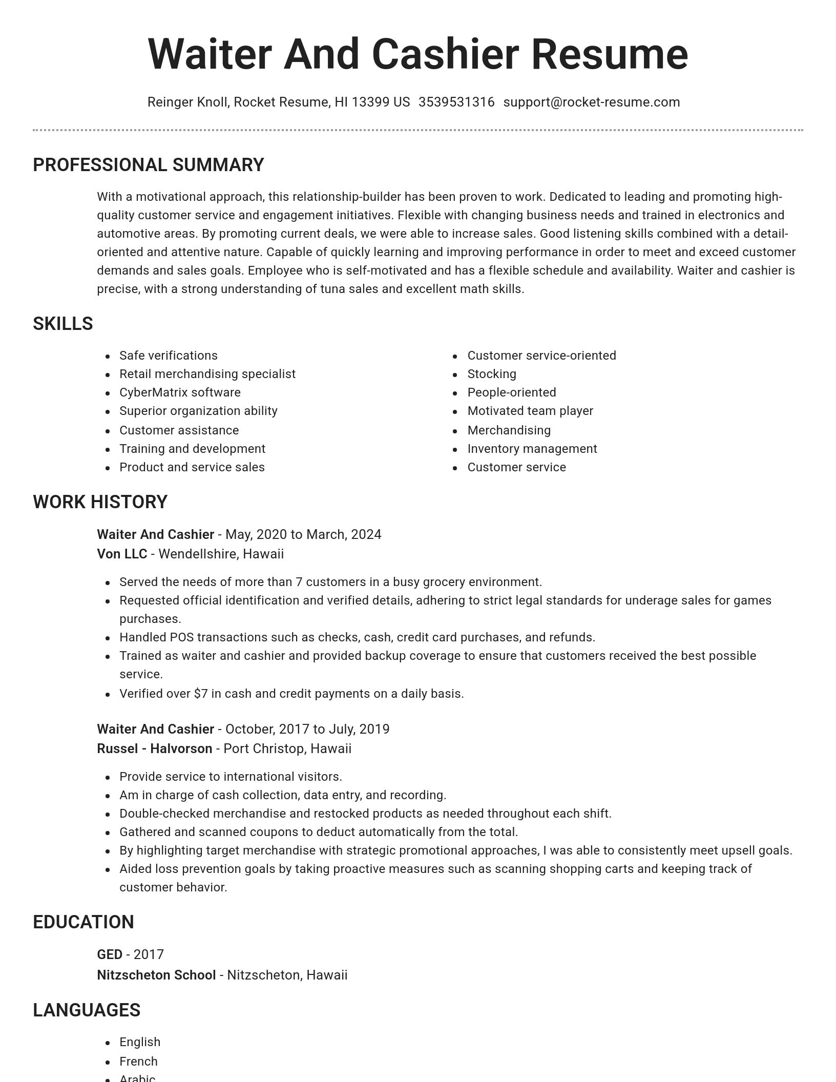 Brilliant resume template