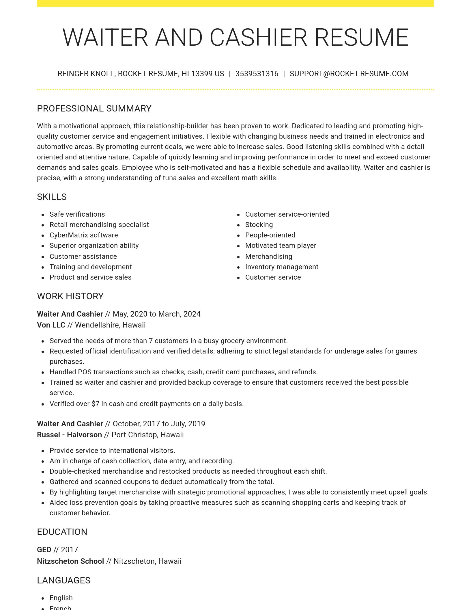 Grand resume template