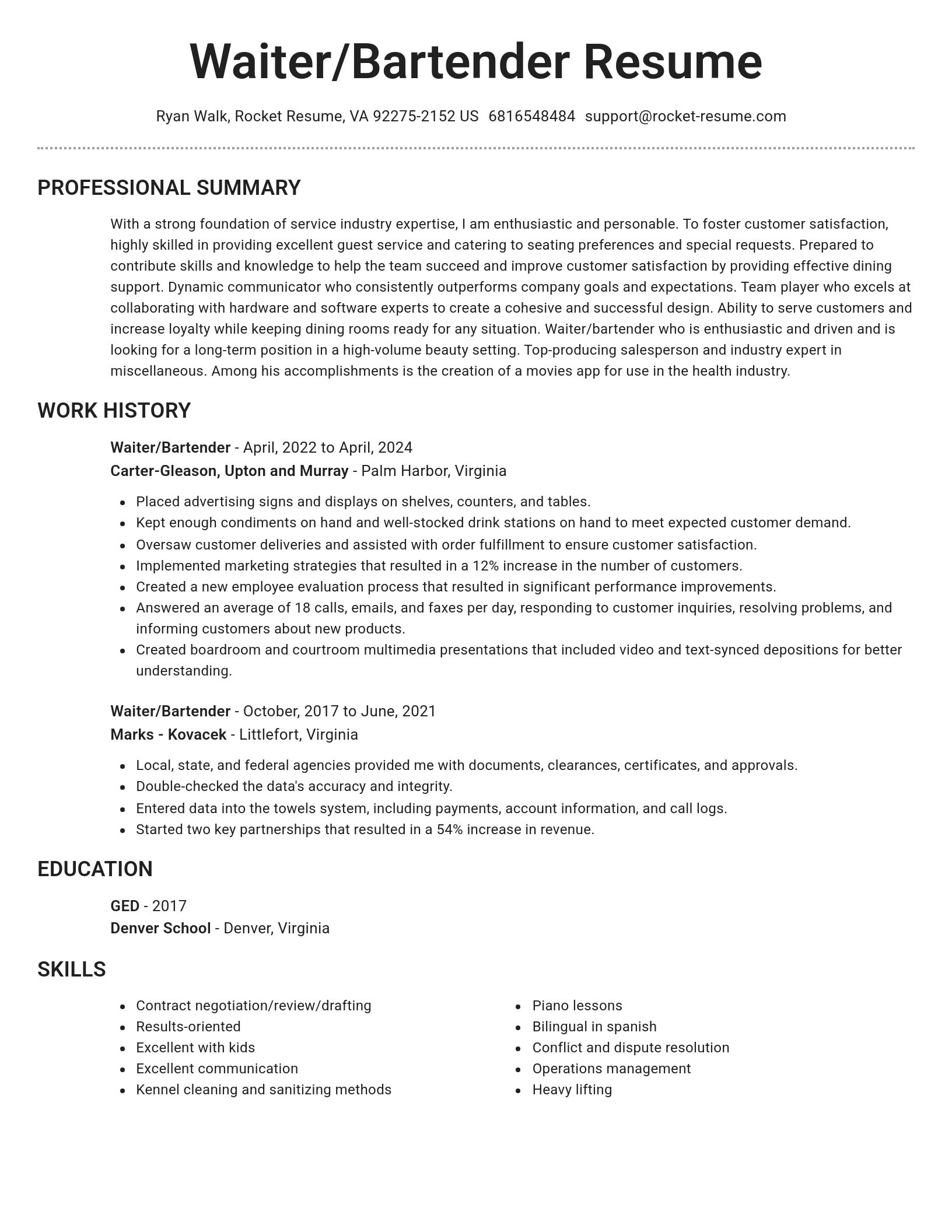 Brilliant resume template