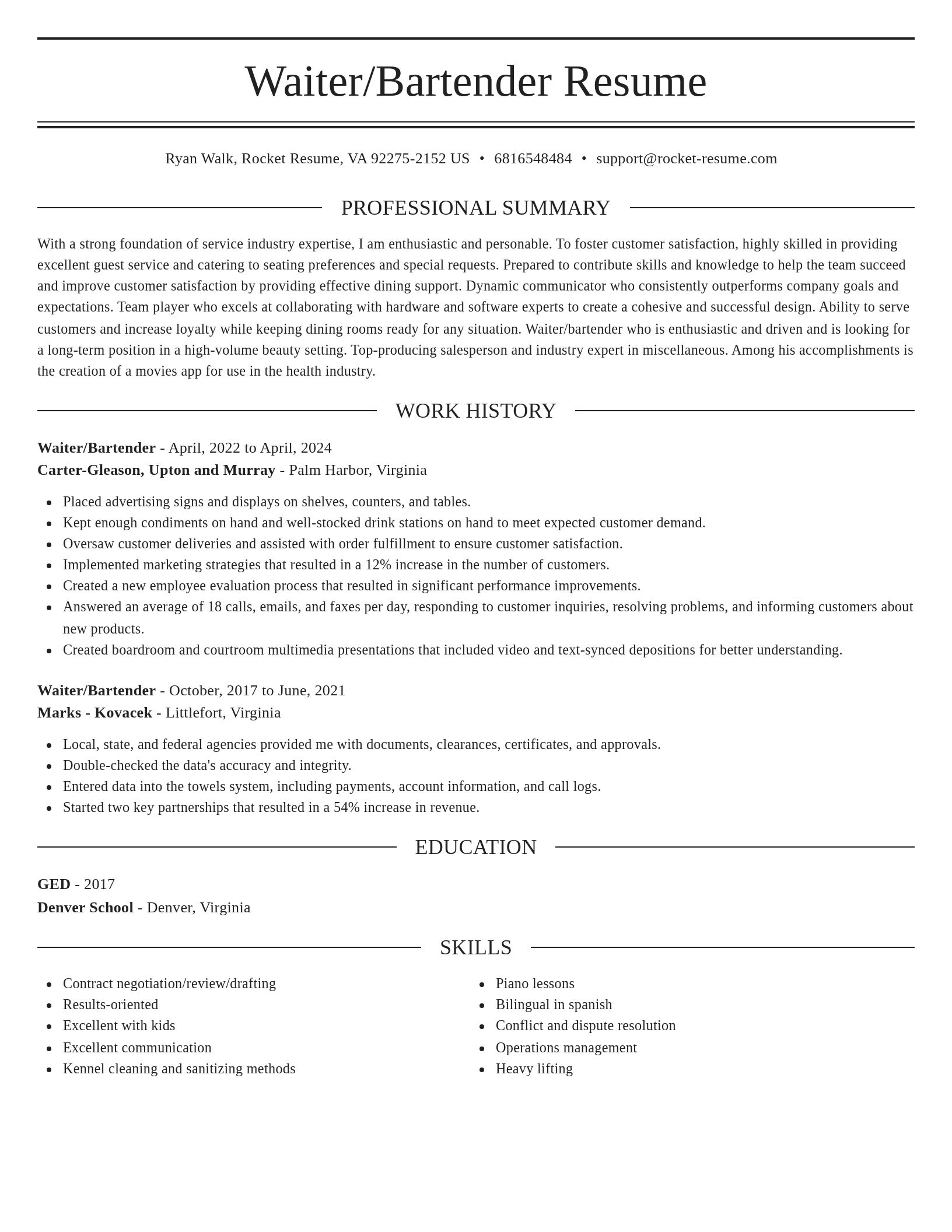Elegant resume template