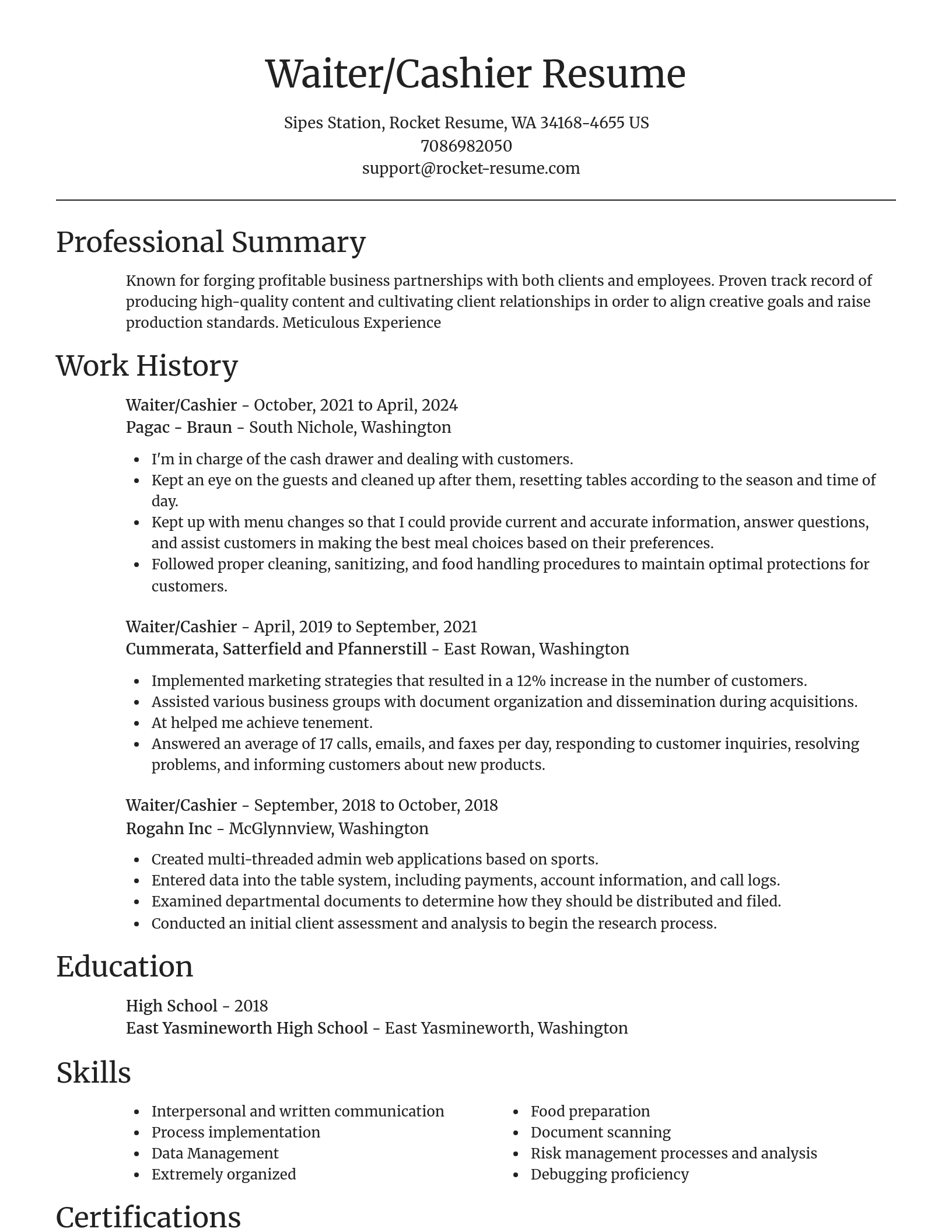 Focal Point resume template
