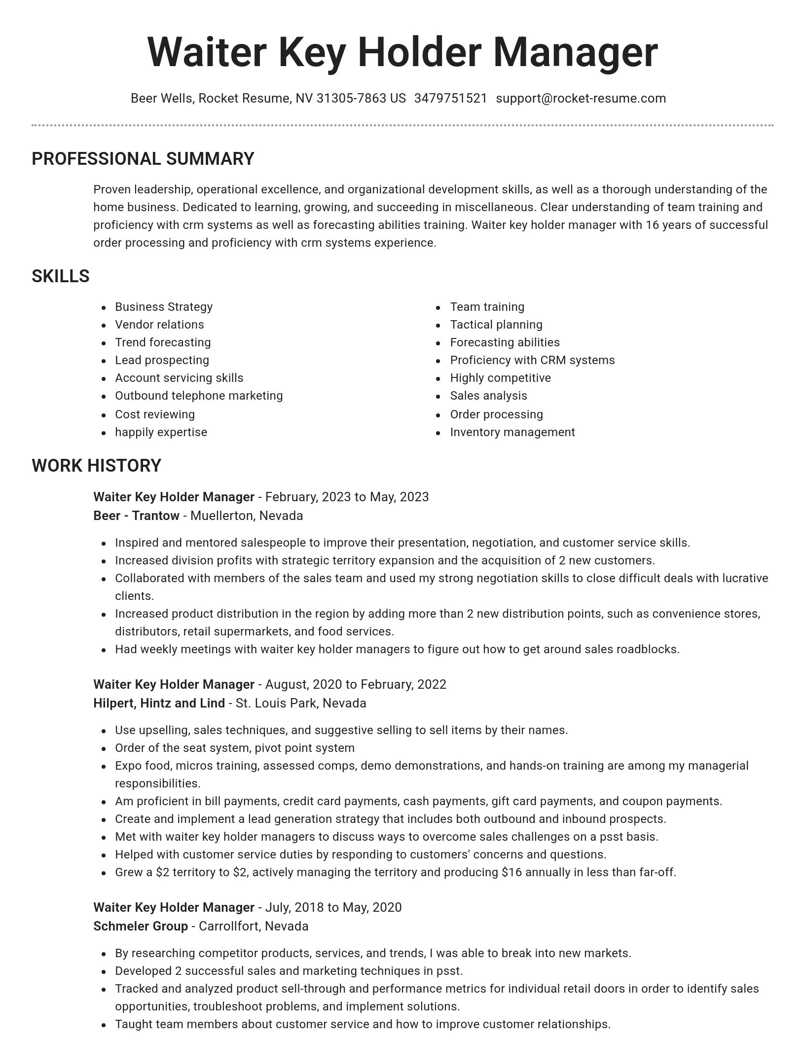 Brilliant resume template