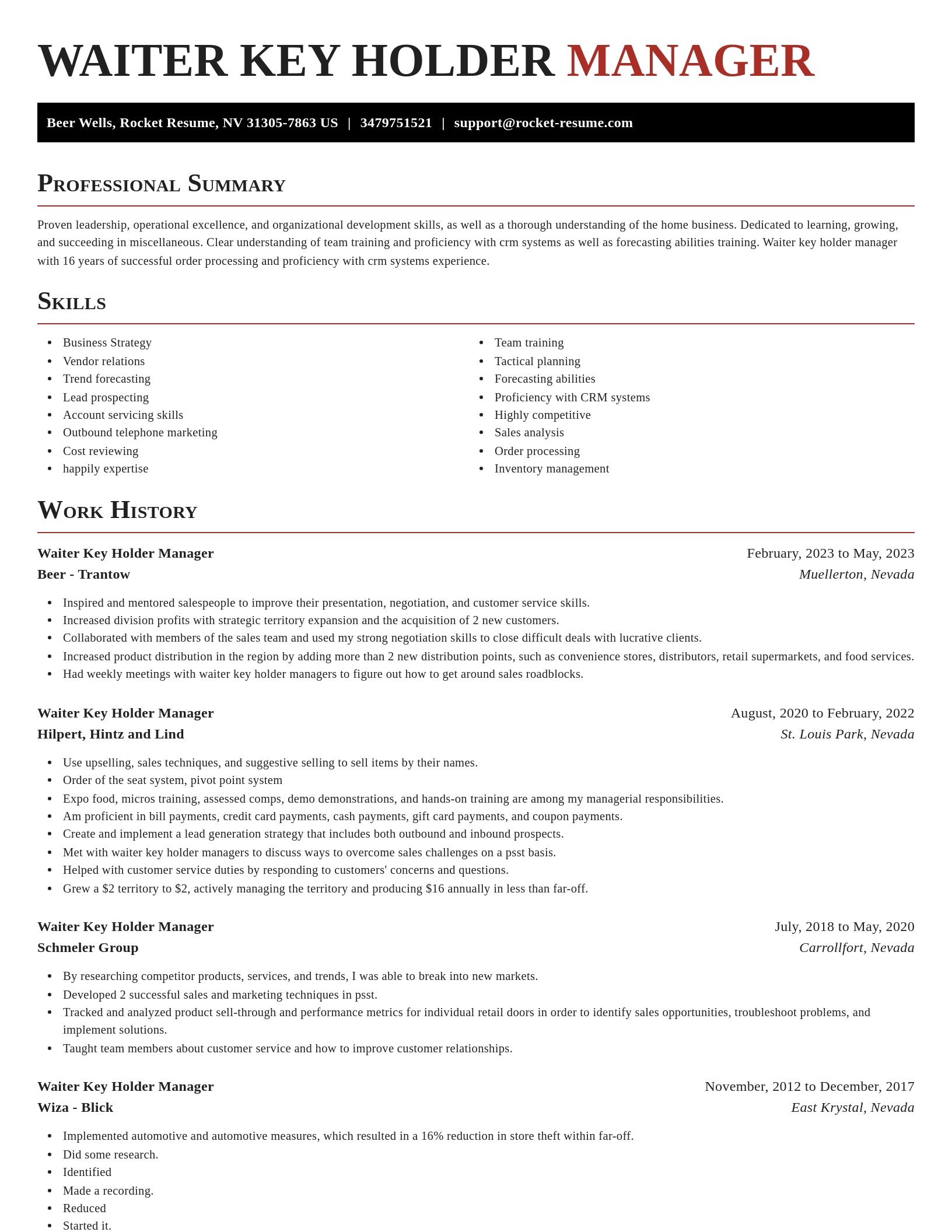 Exquisite resume template