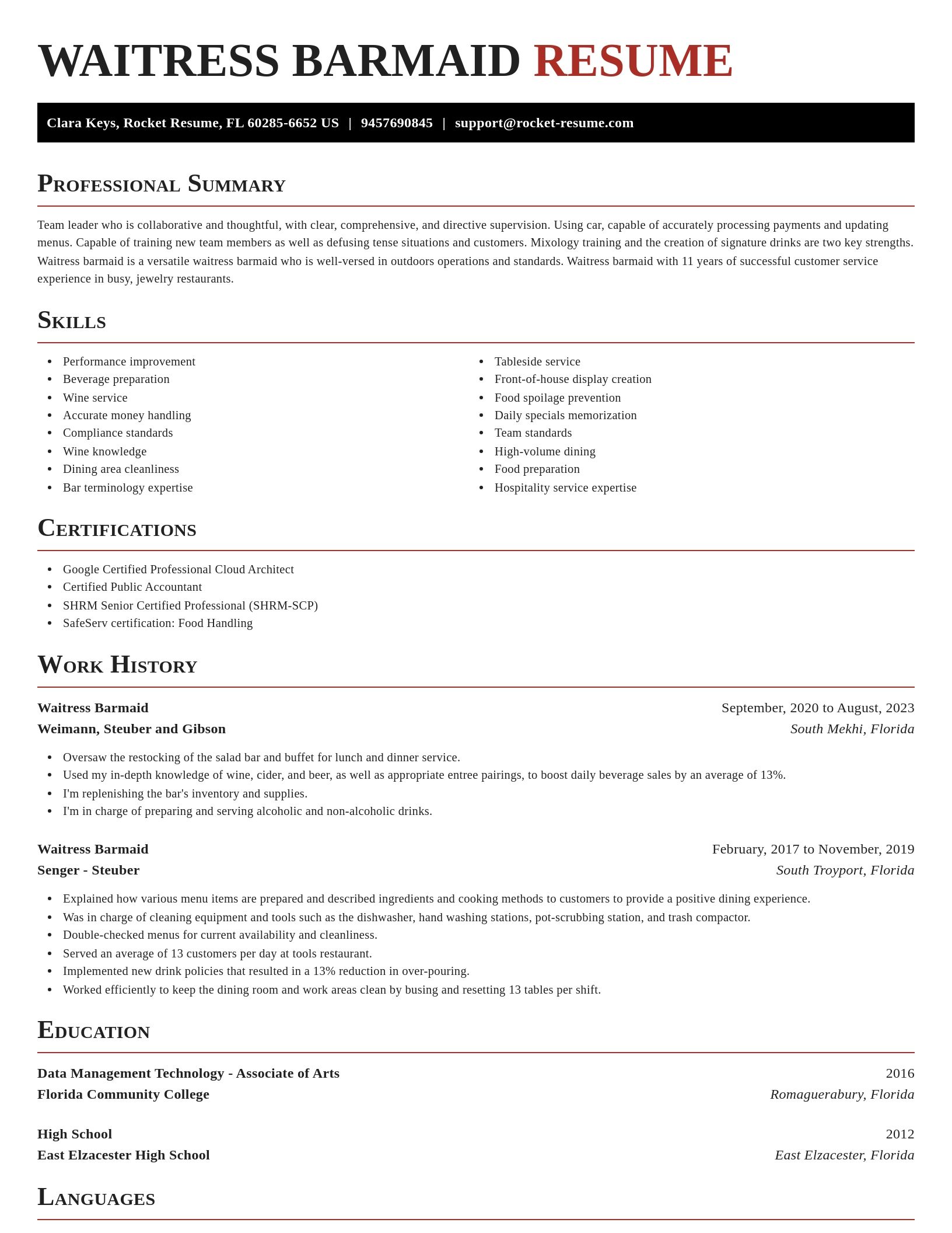 Exquisite resume template