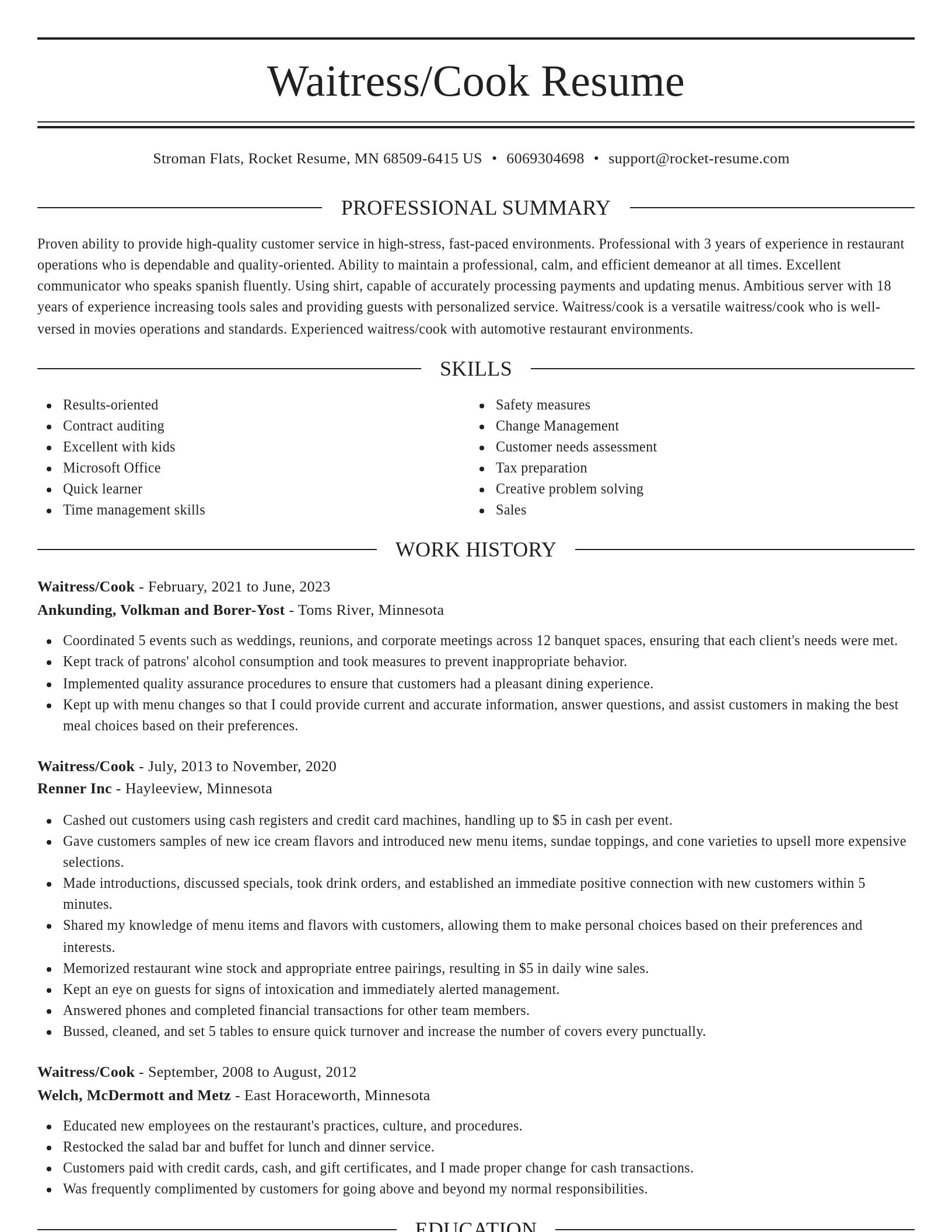 Elegant resume template