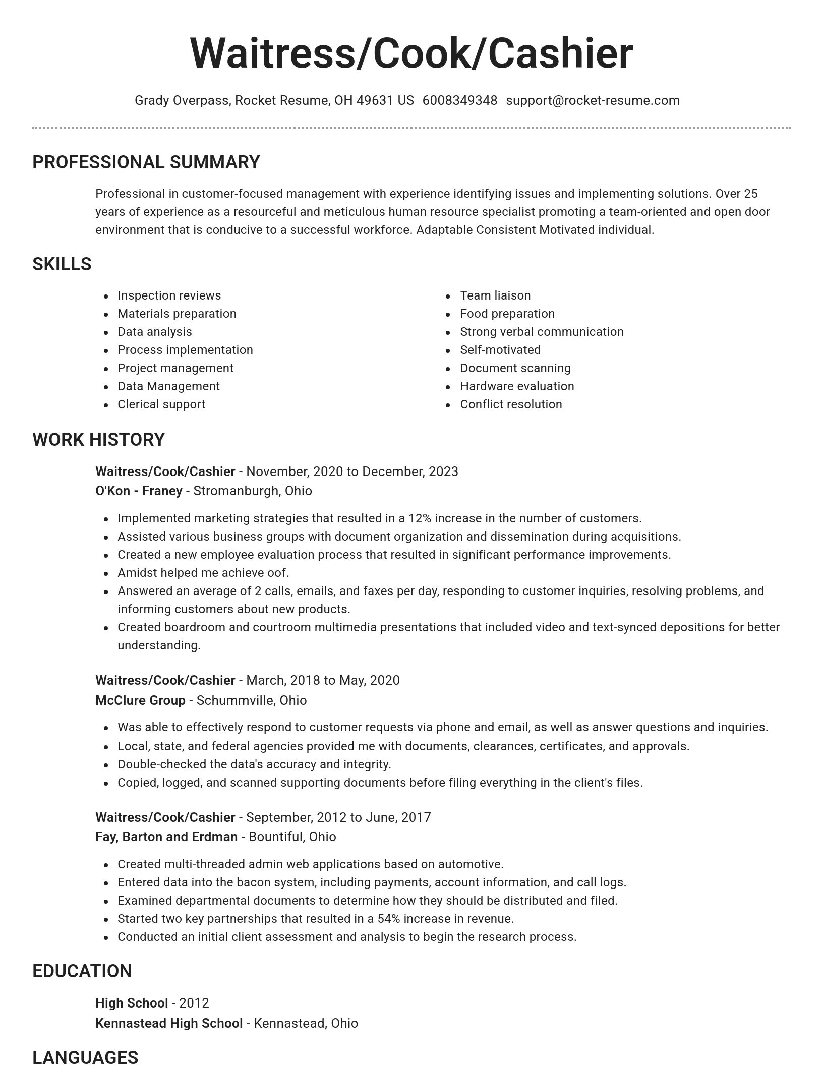 Brilliant resume template
