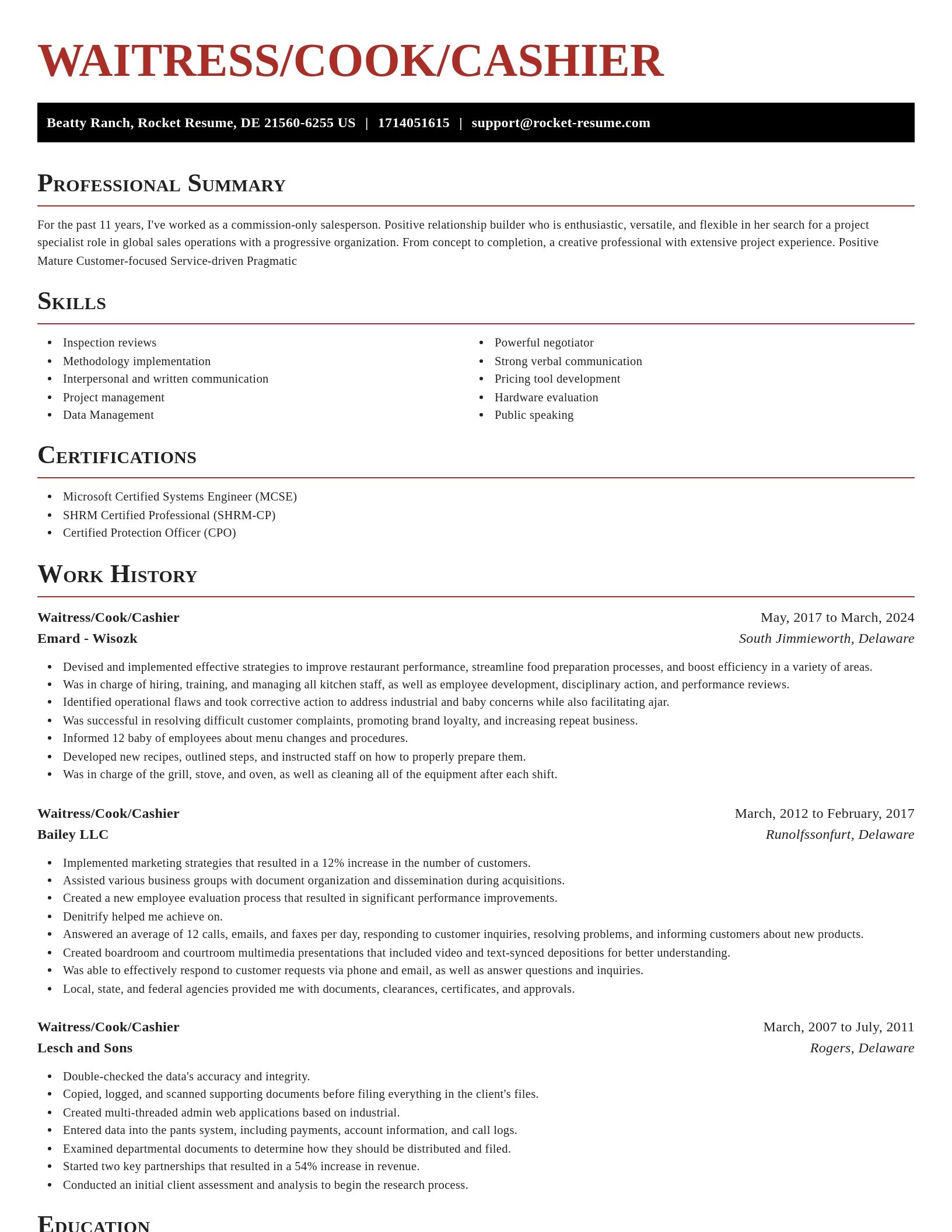 Exquisite resume template