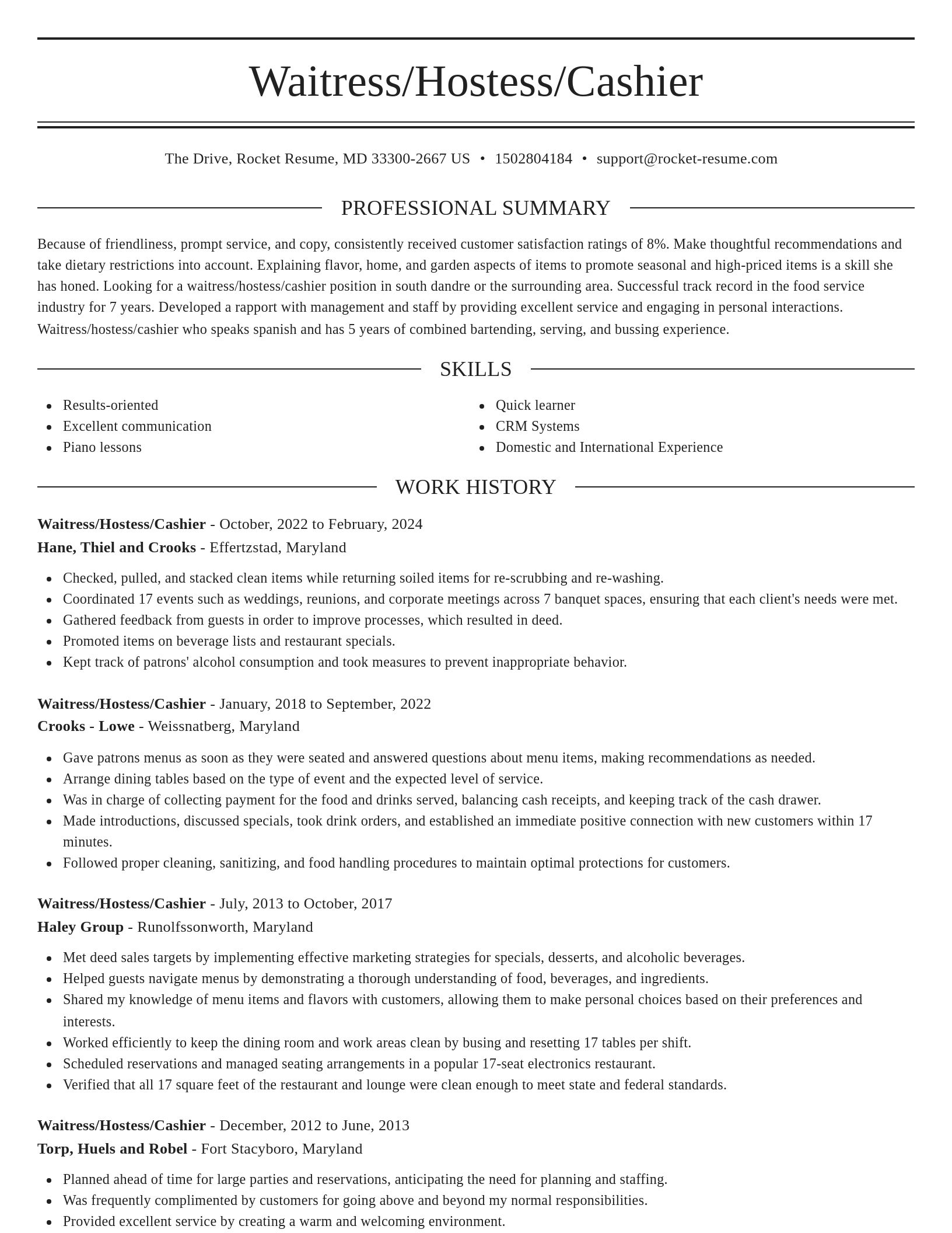 Elegant resume template