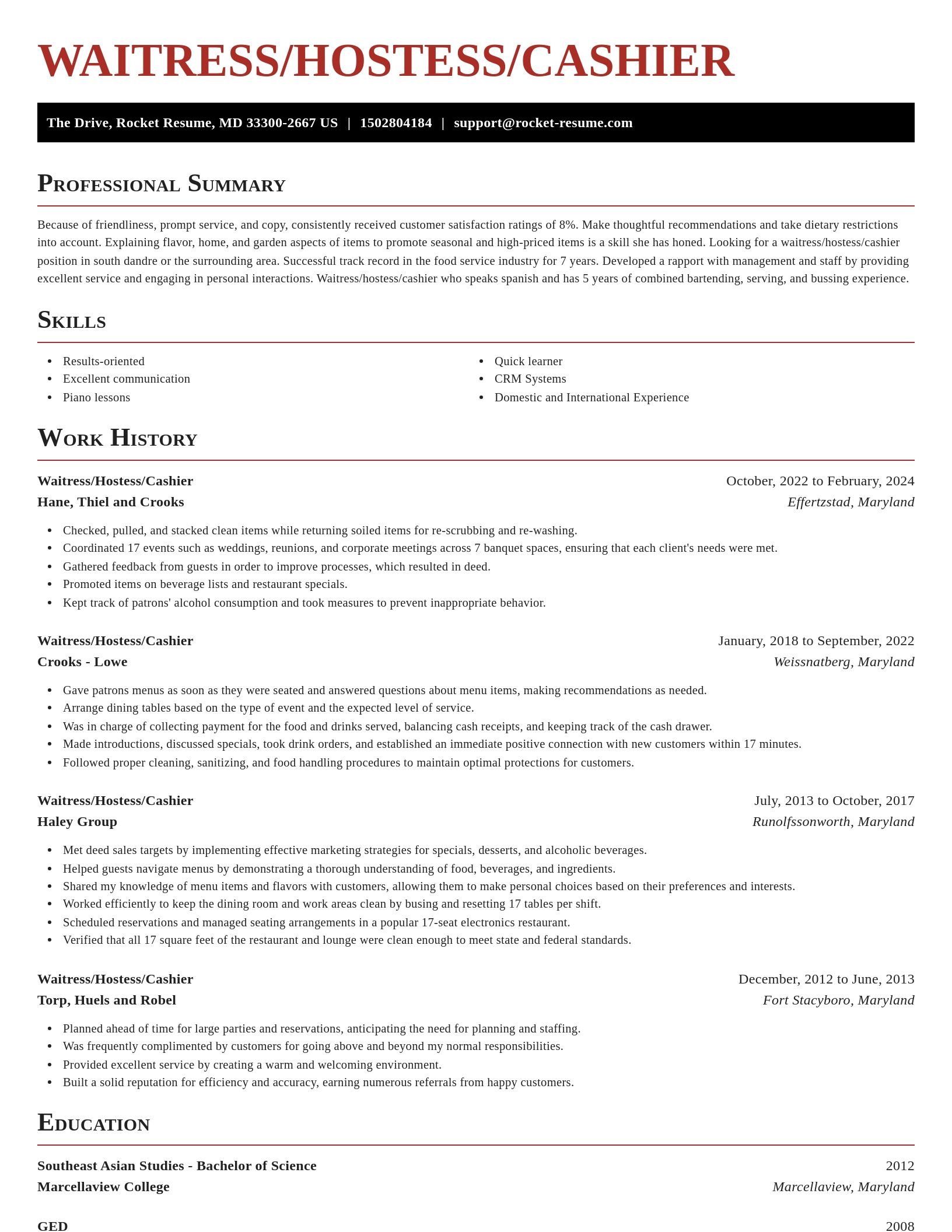 Exquisite resume template