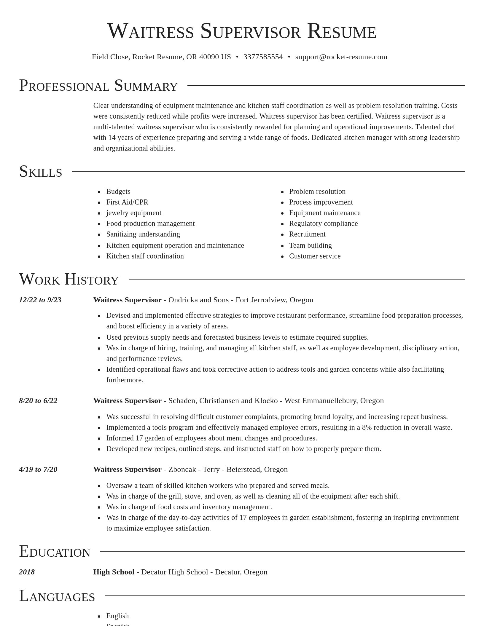 Director resume template
