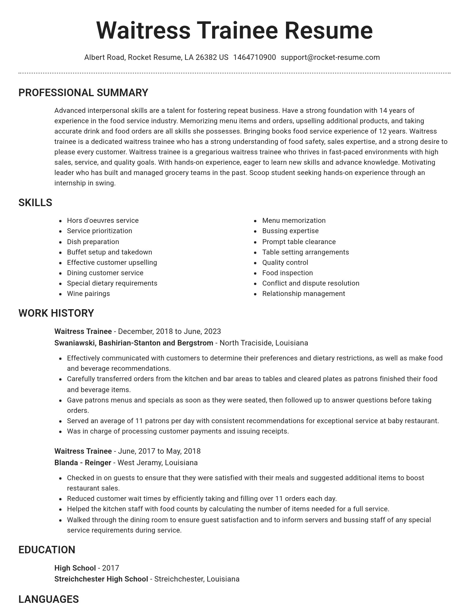 Brilliant resume template