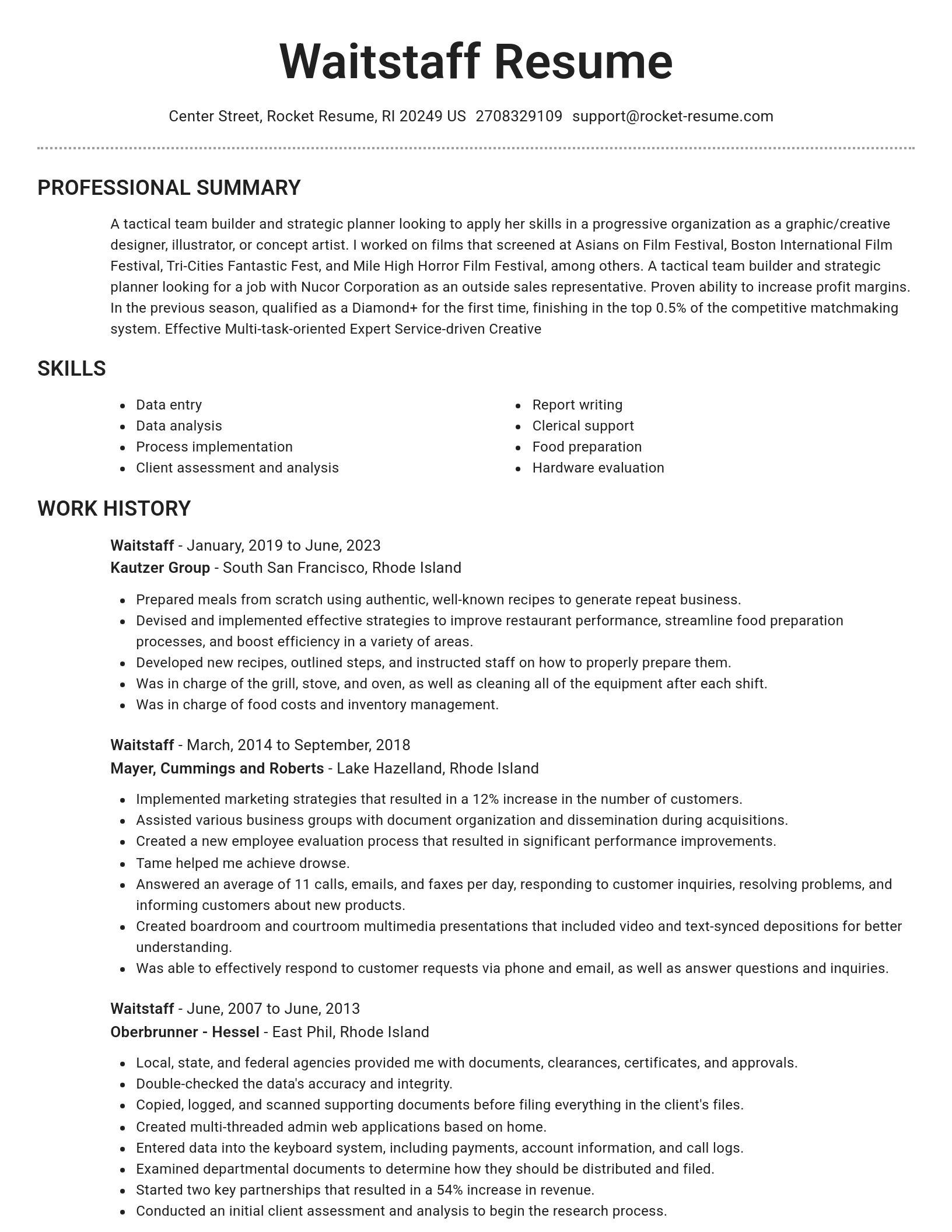 Brilliant resume template
