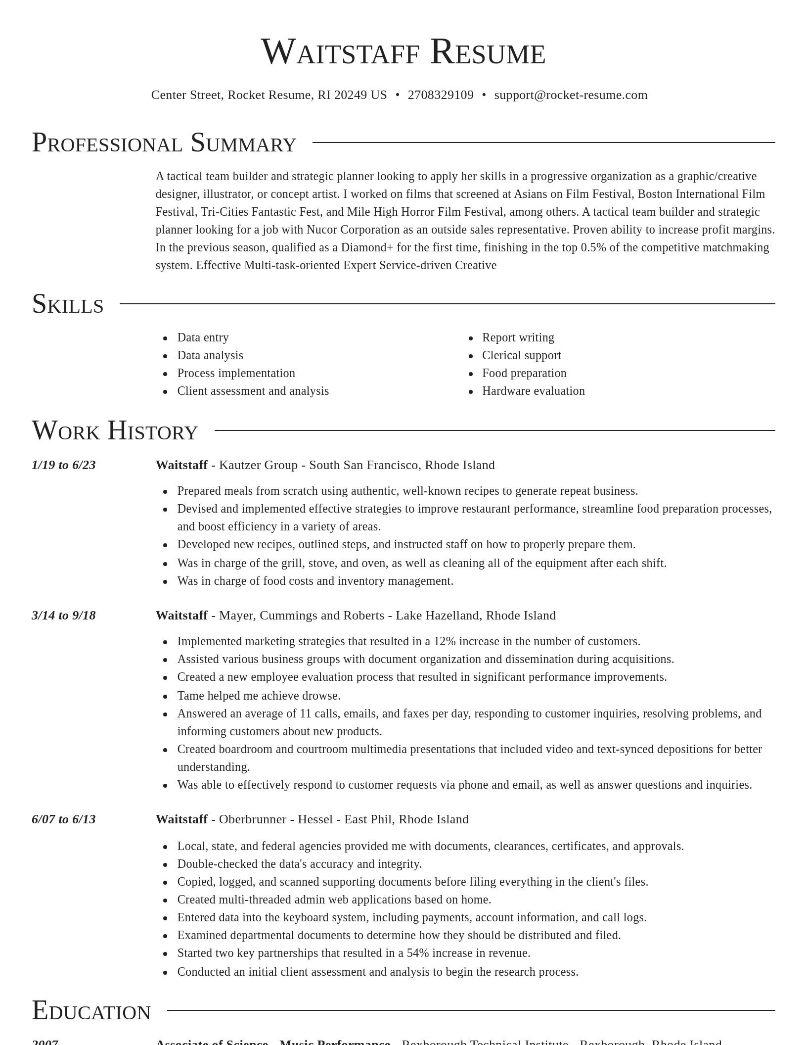 Director resume template