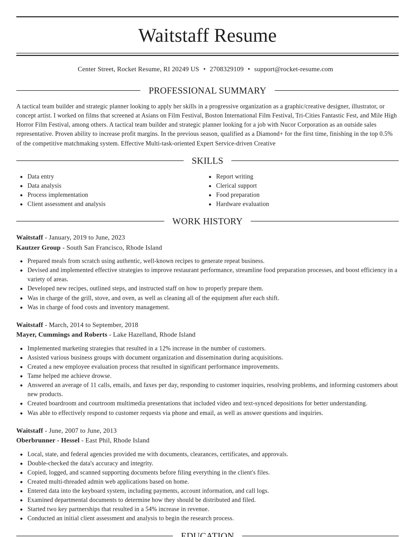 Elegant resume template