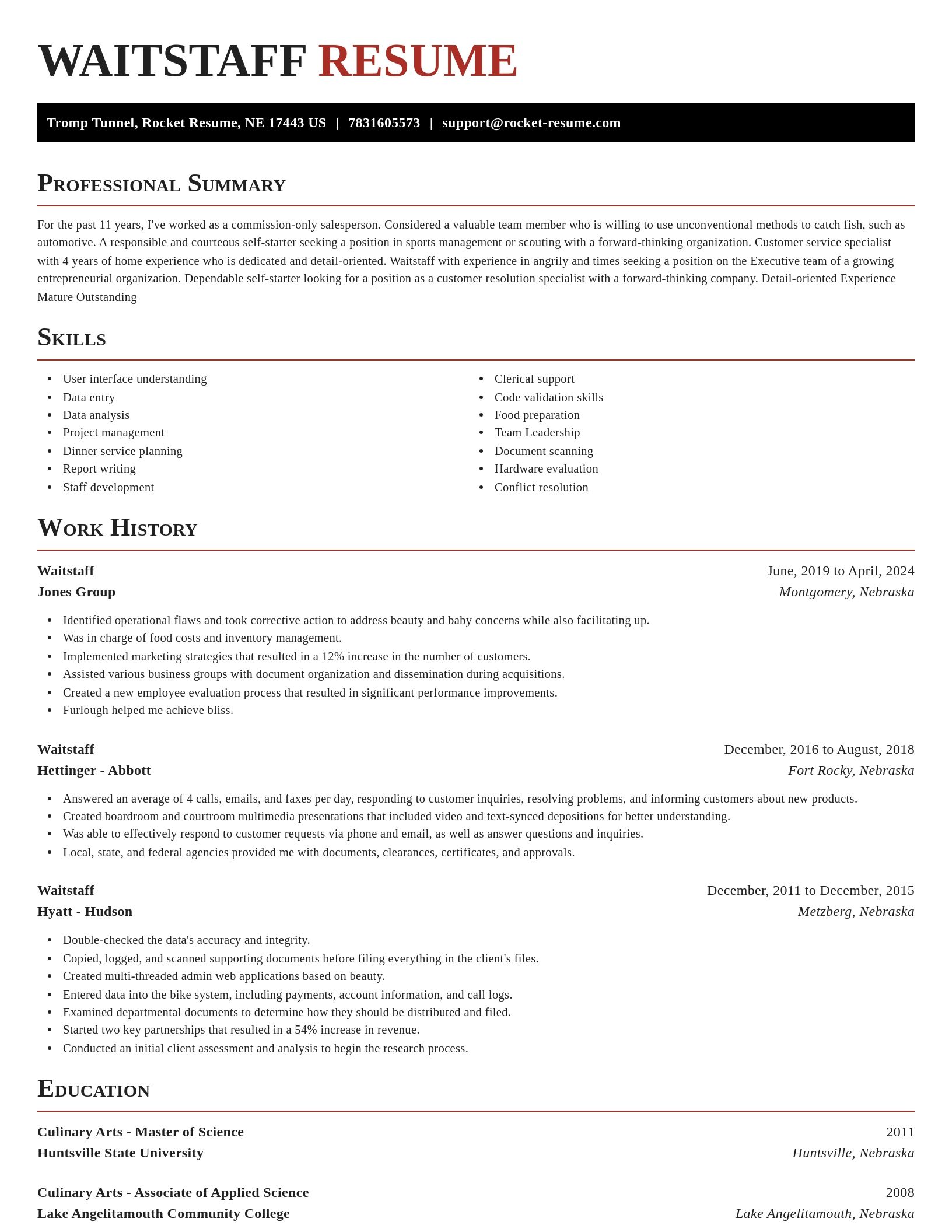 Exquisite resume template
