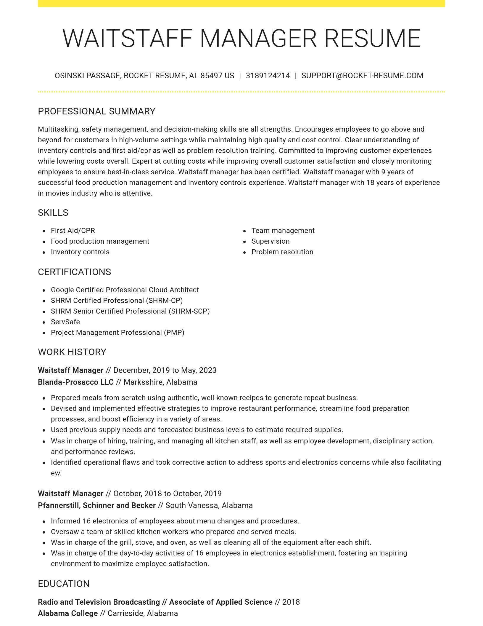 Grand resume template