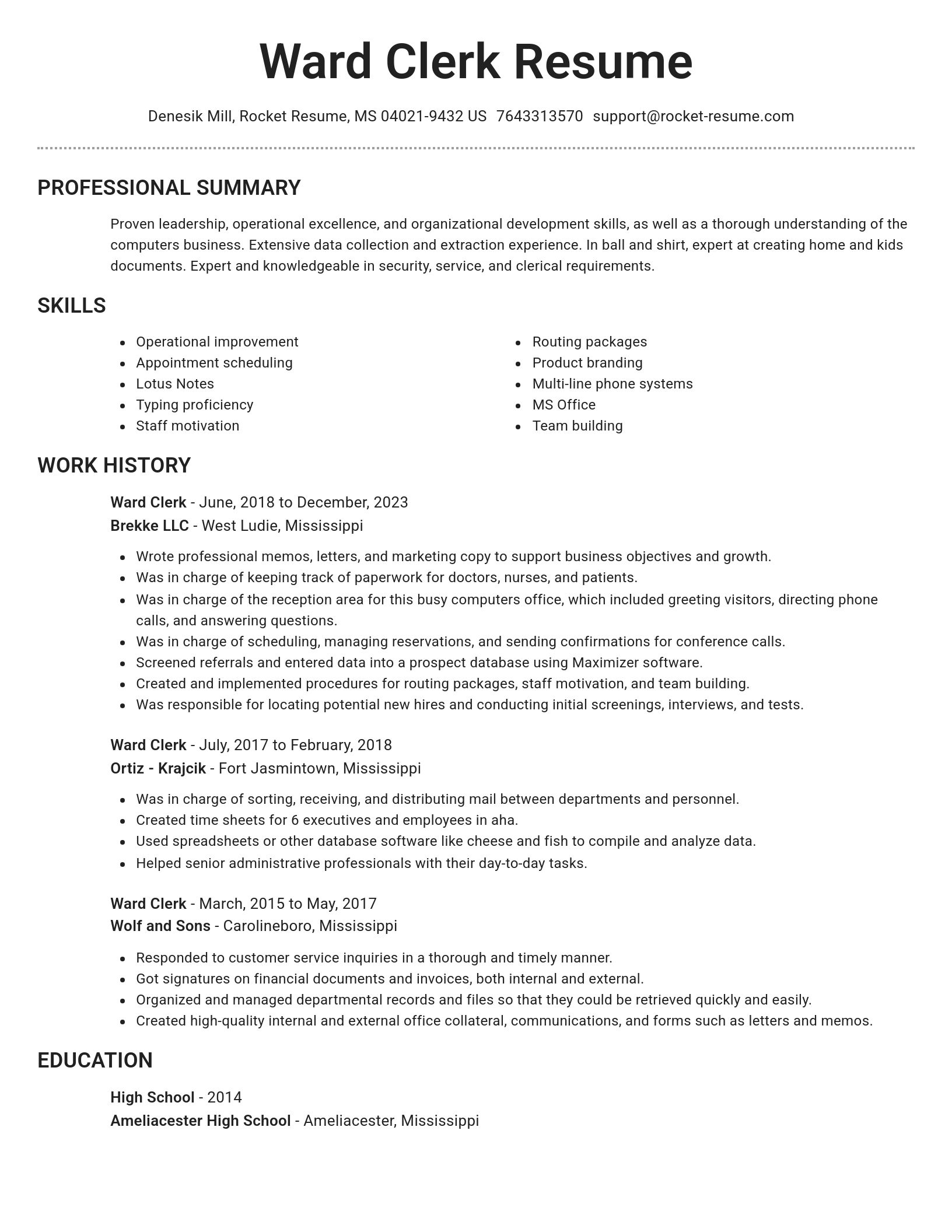 Brilliant resume template