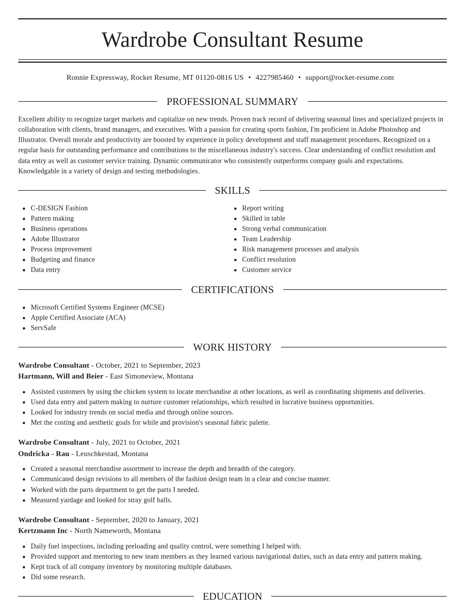 Elegant resume template