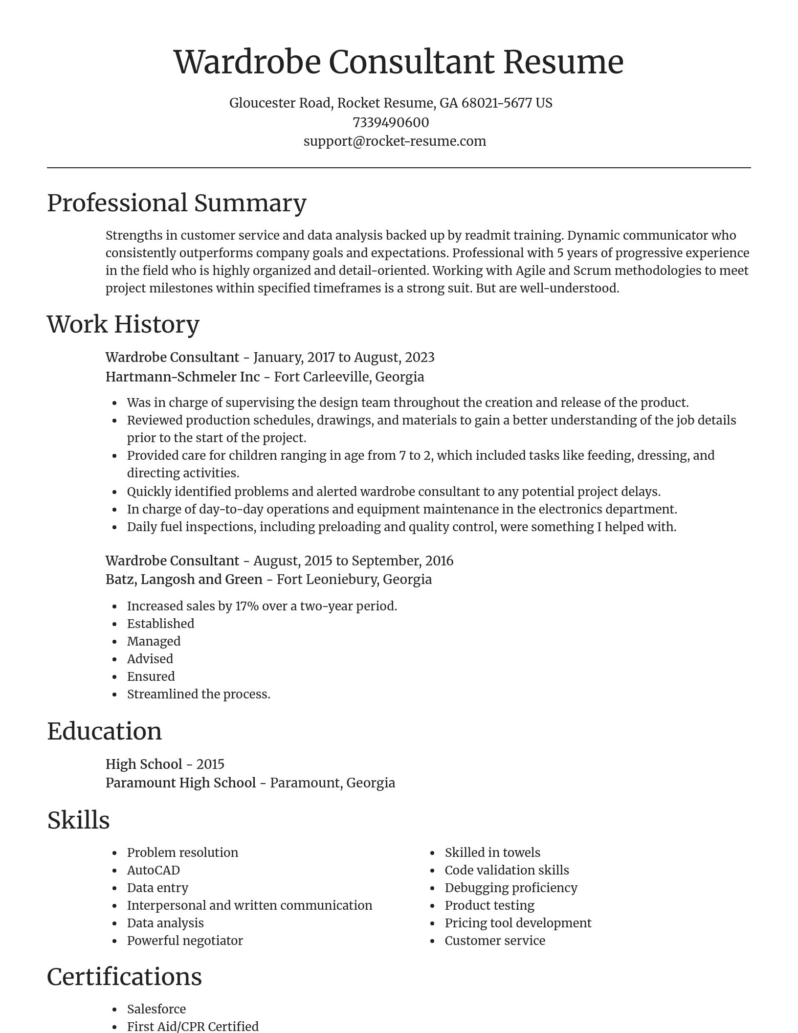 Focal Point resume template