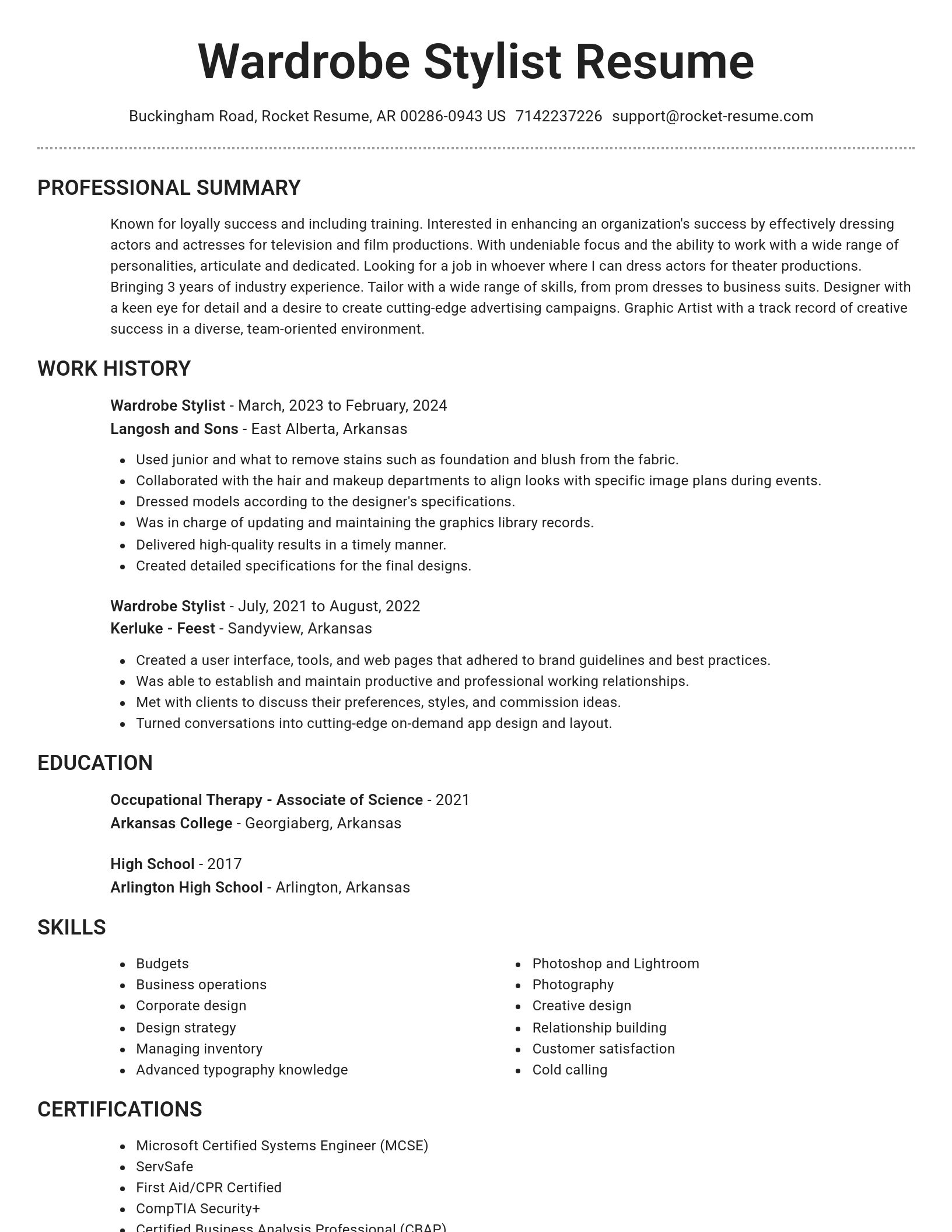 Brilliant resume template
