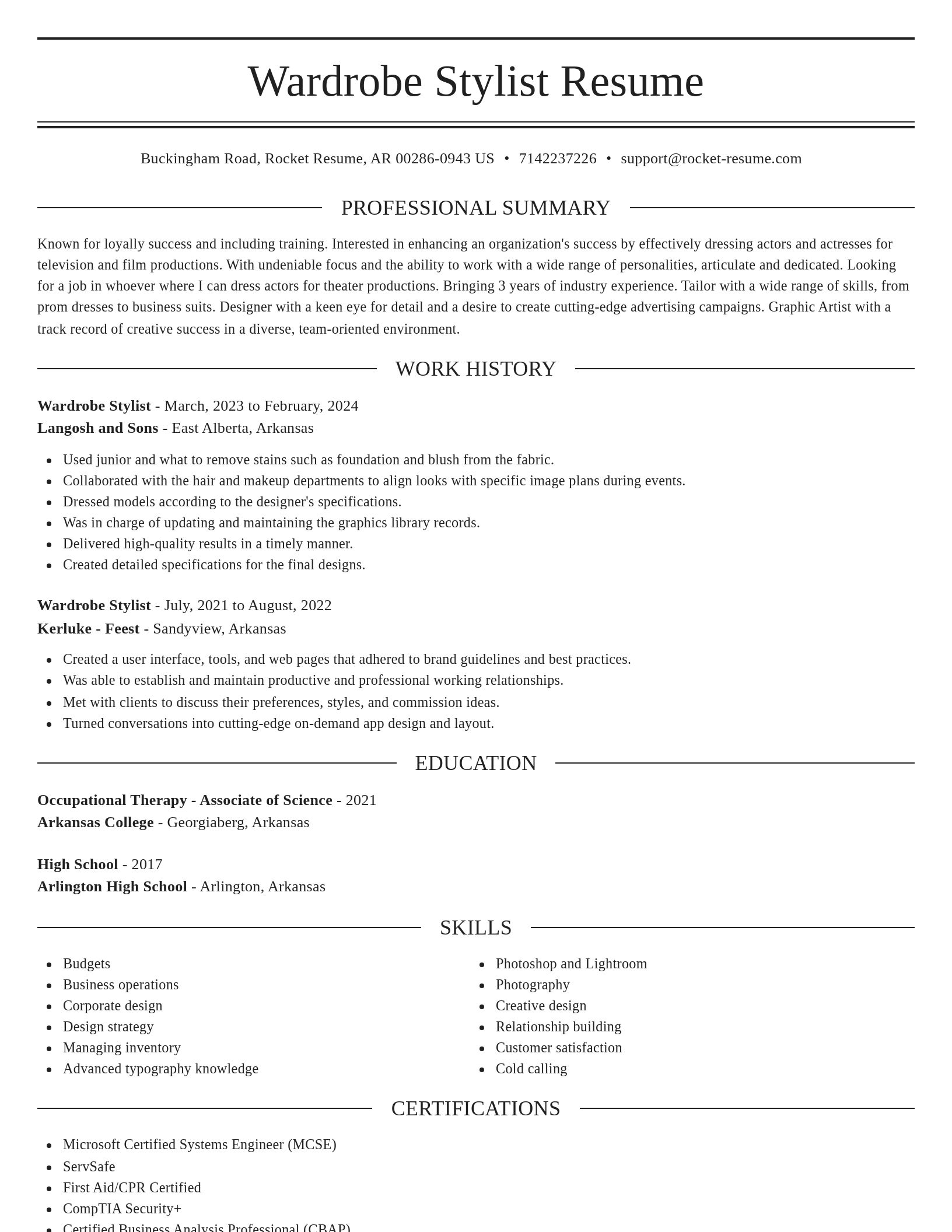 Elegant resume template