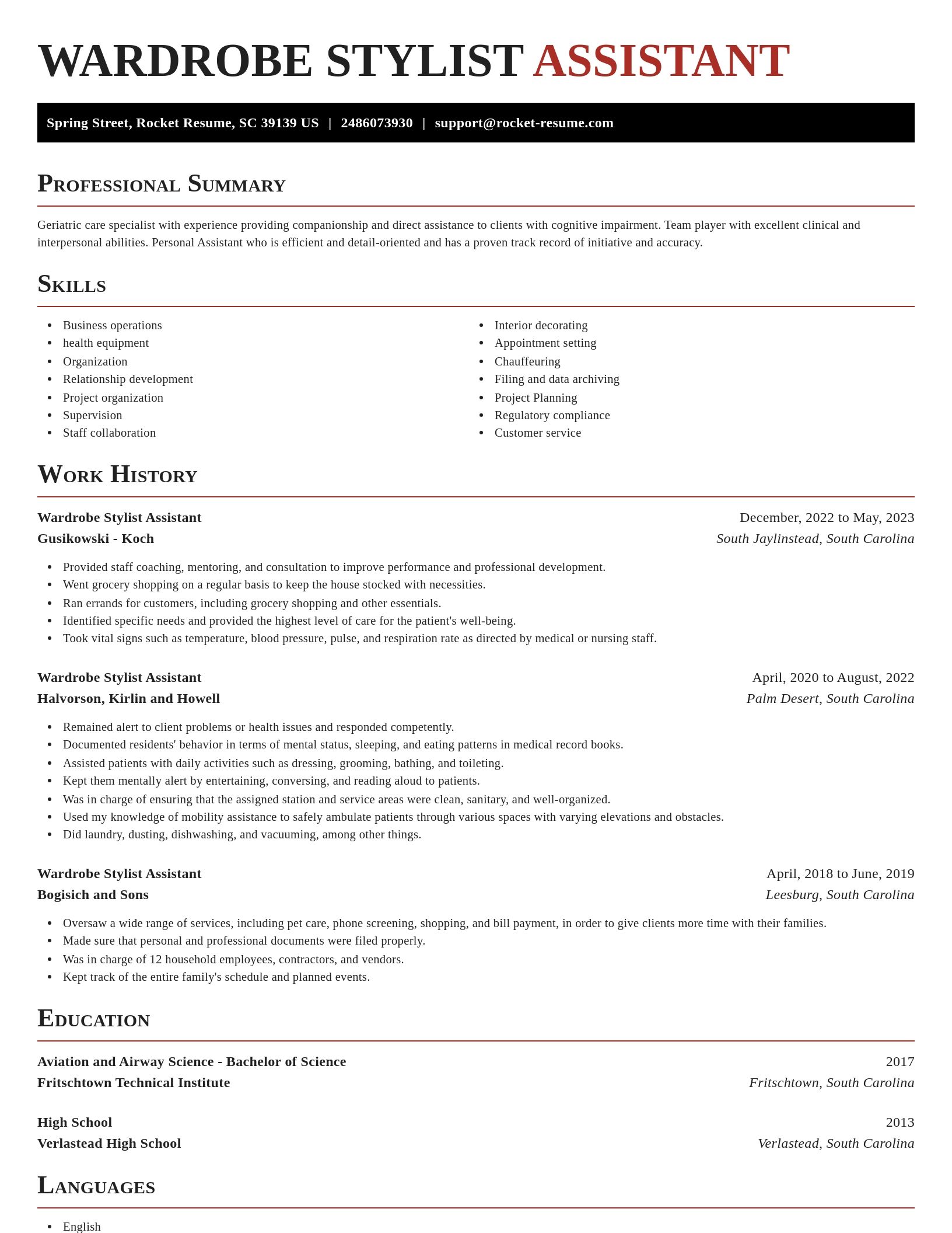 Exquisite resume template