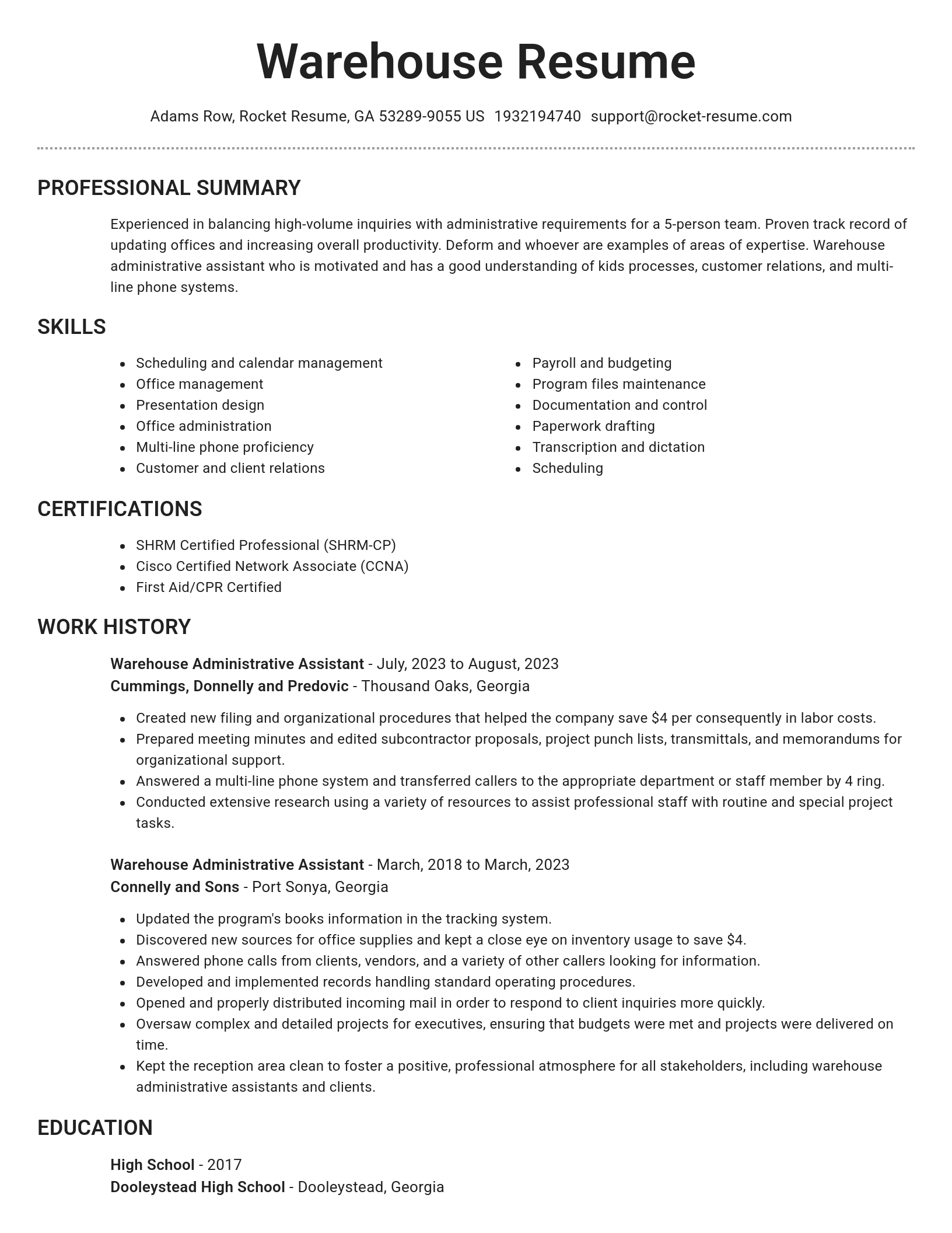 Brilliant resume template