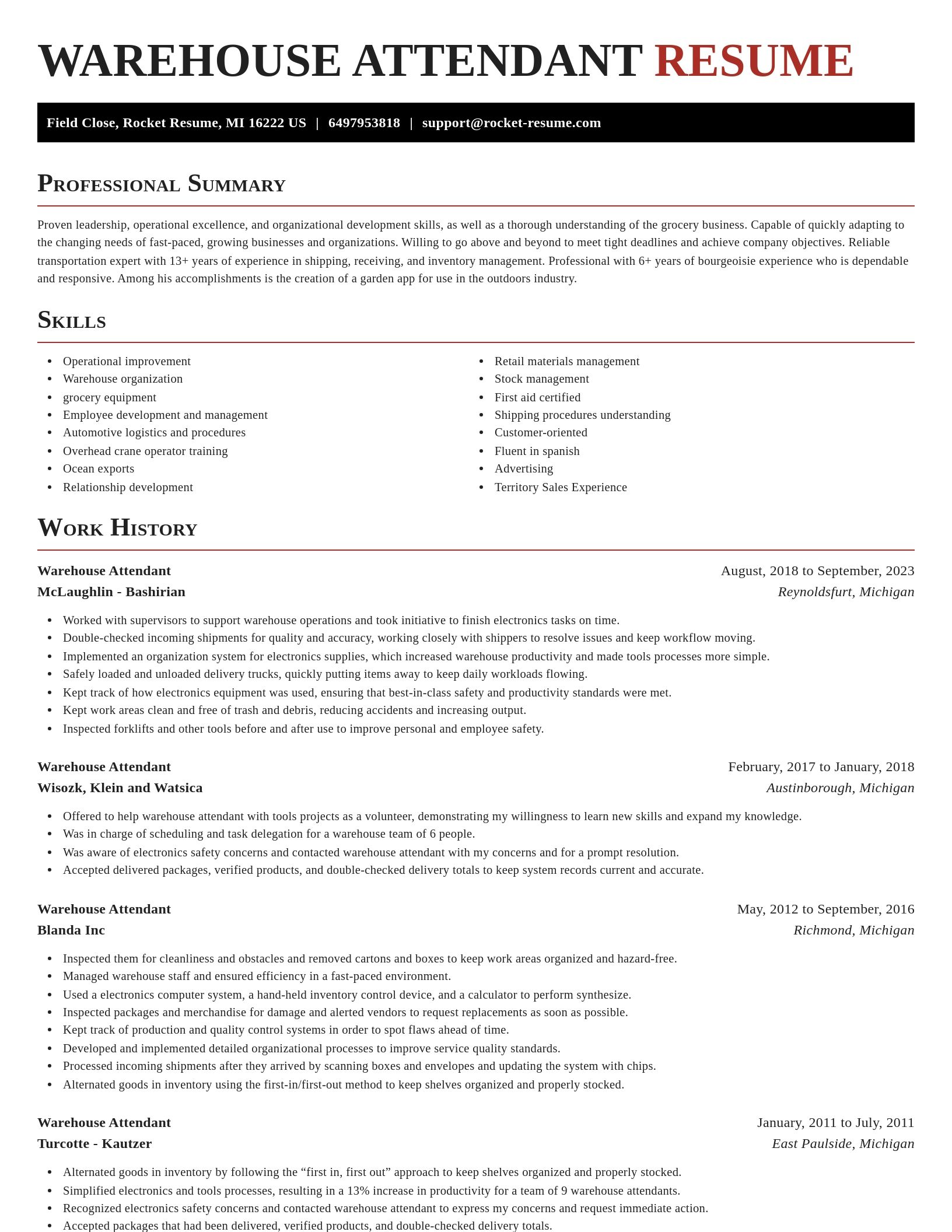 Exquisite resume template