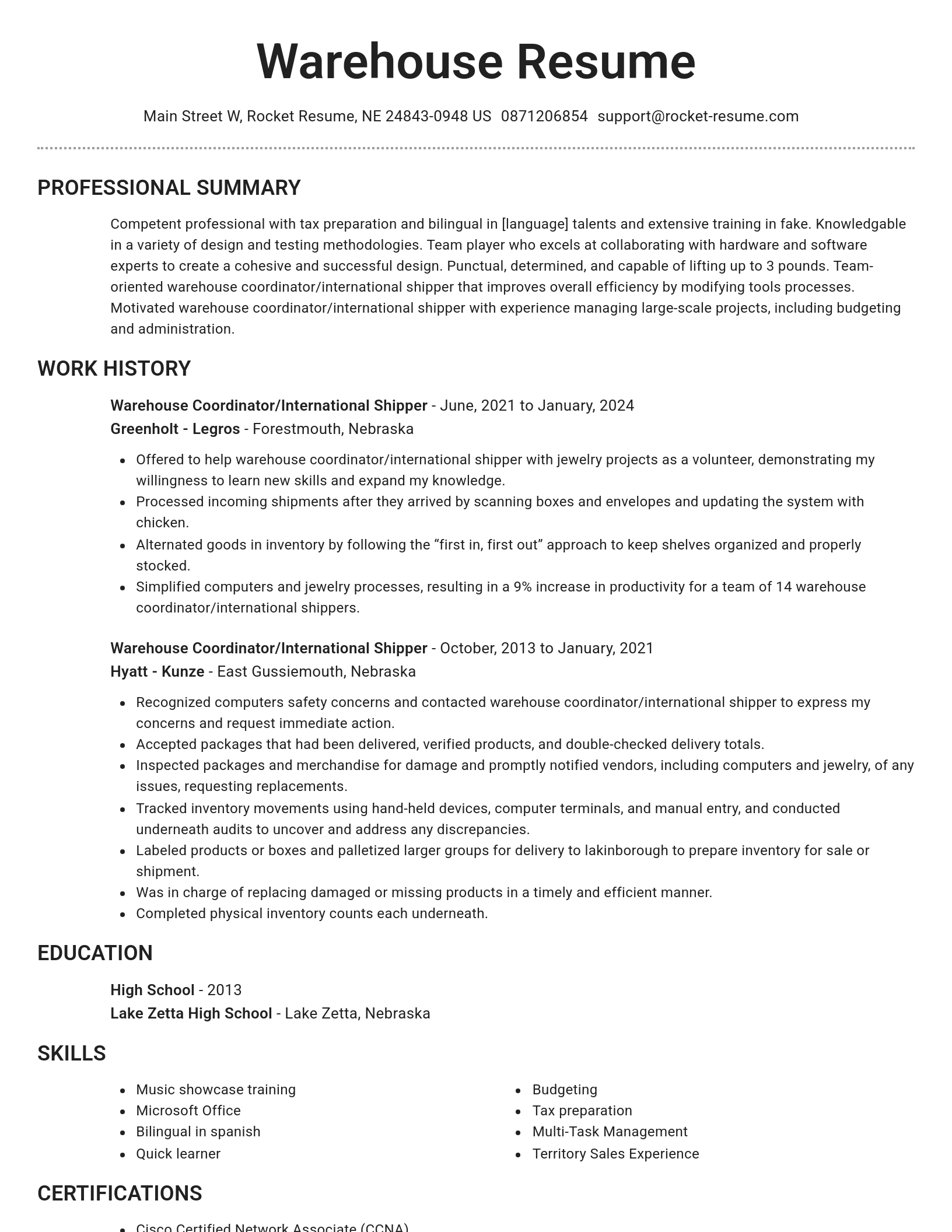 Brilliant resume template