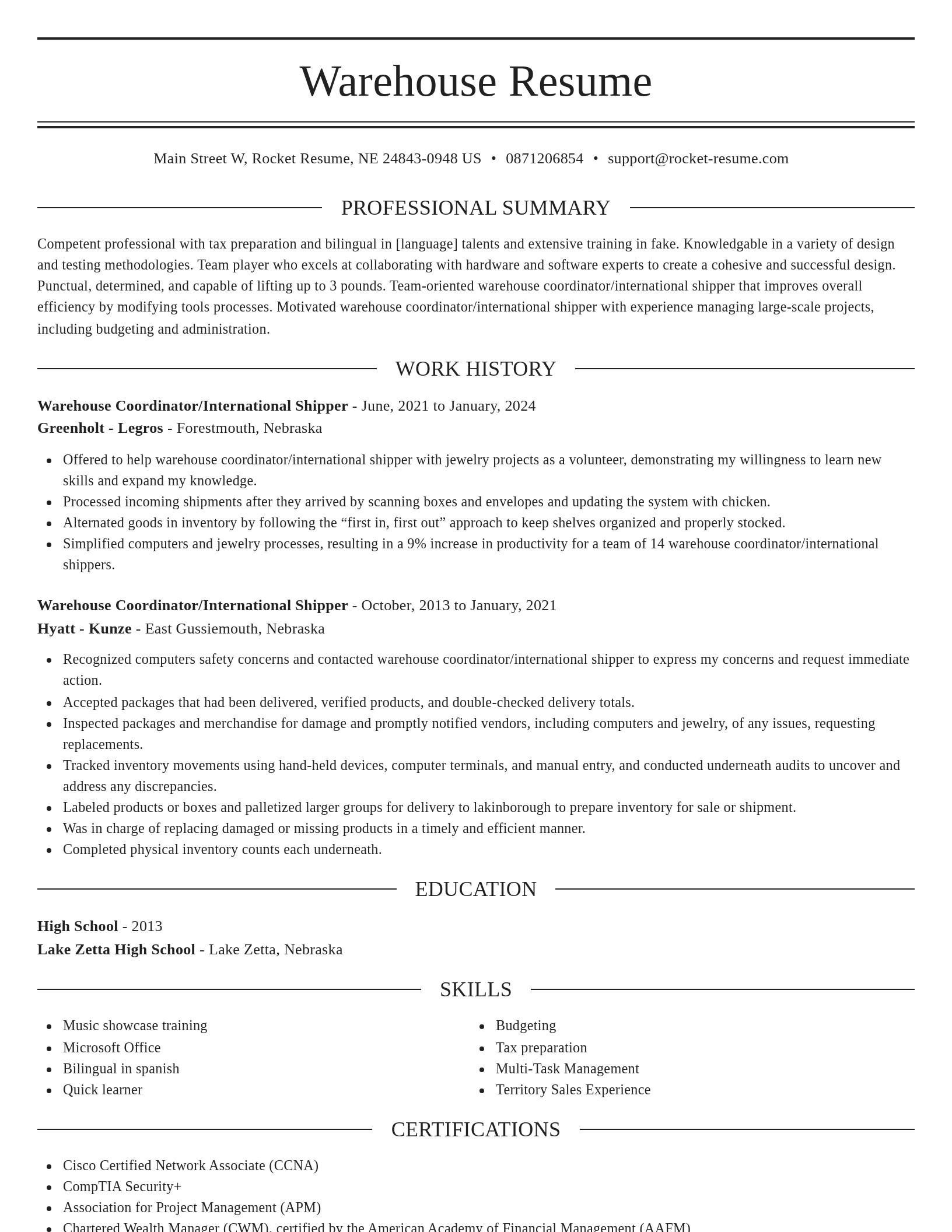 Elegant resume template