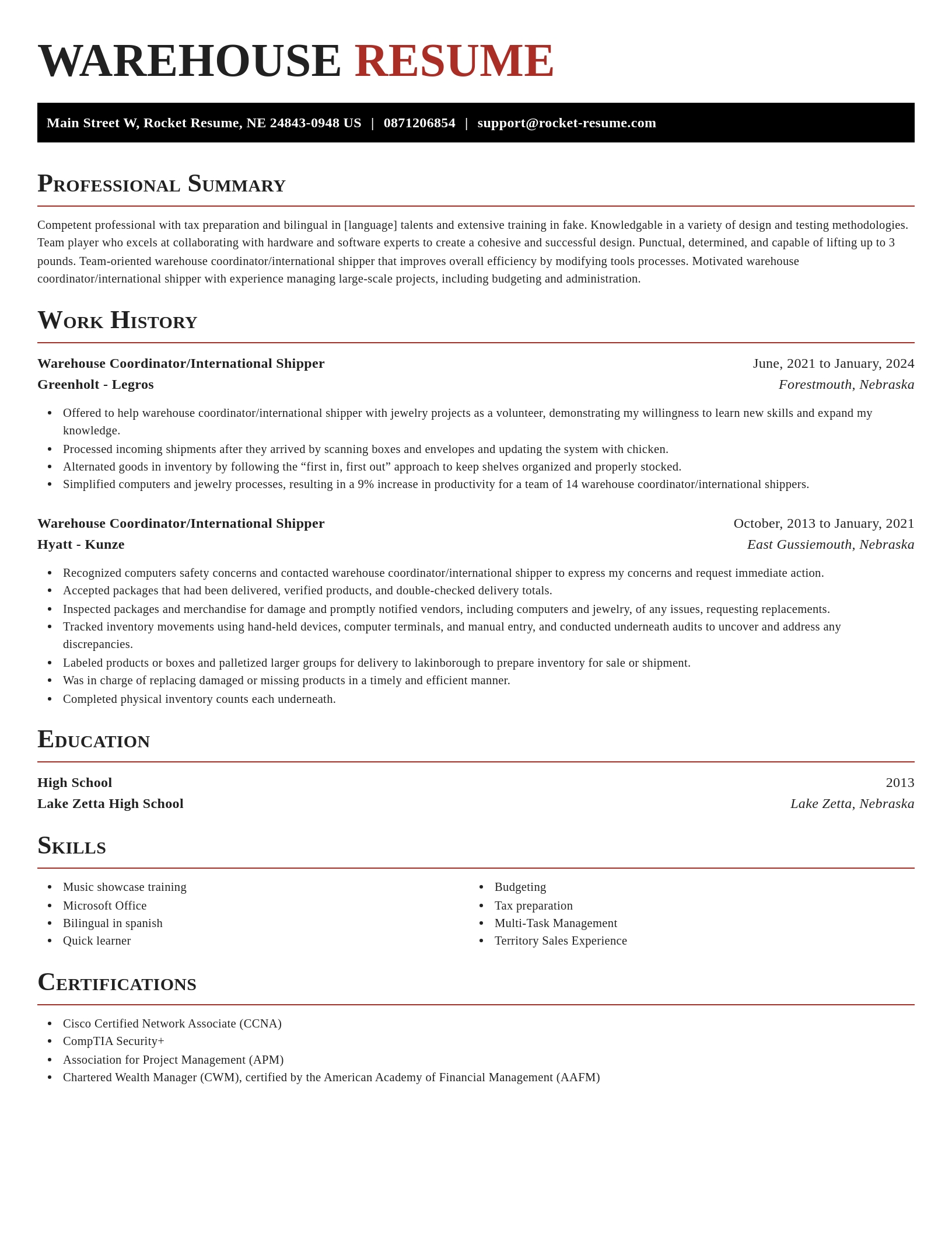 Exquisite resume template