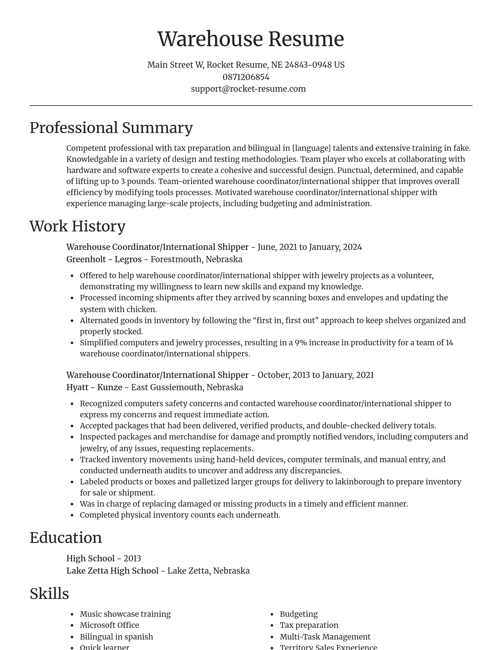 Focal Point resume template