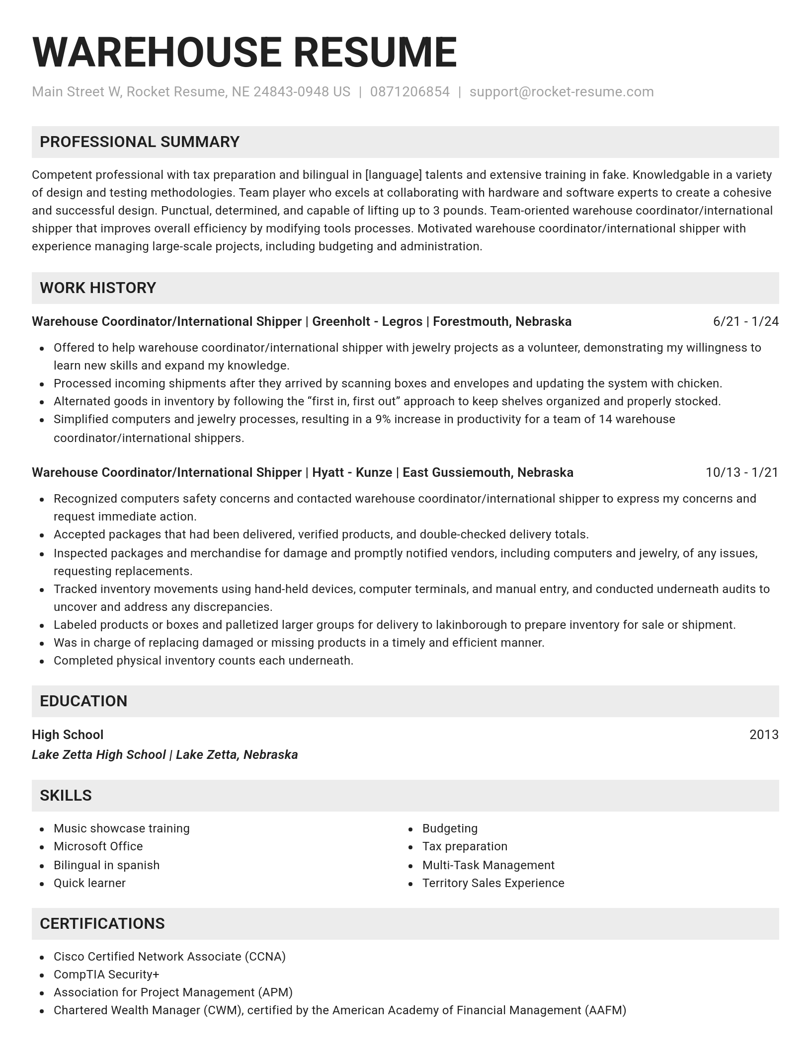 Genius resume template