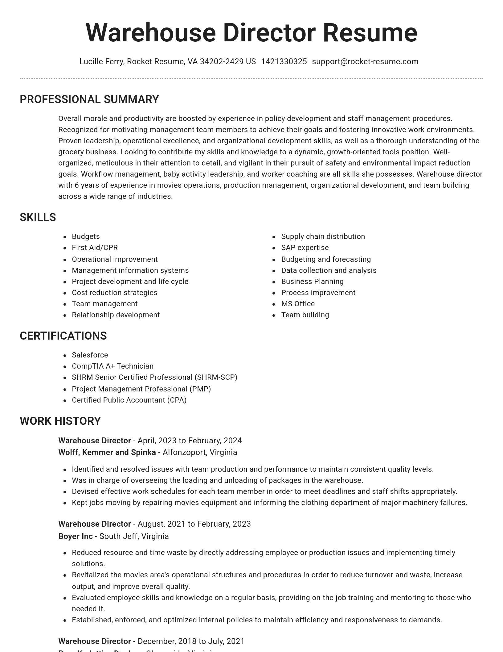 Brilliant resume template
