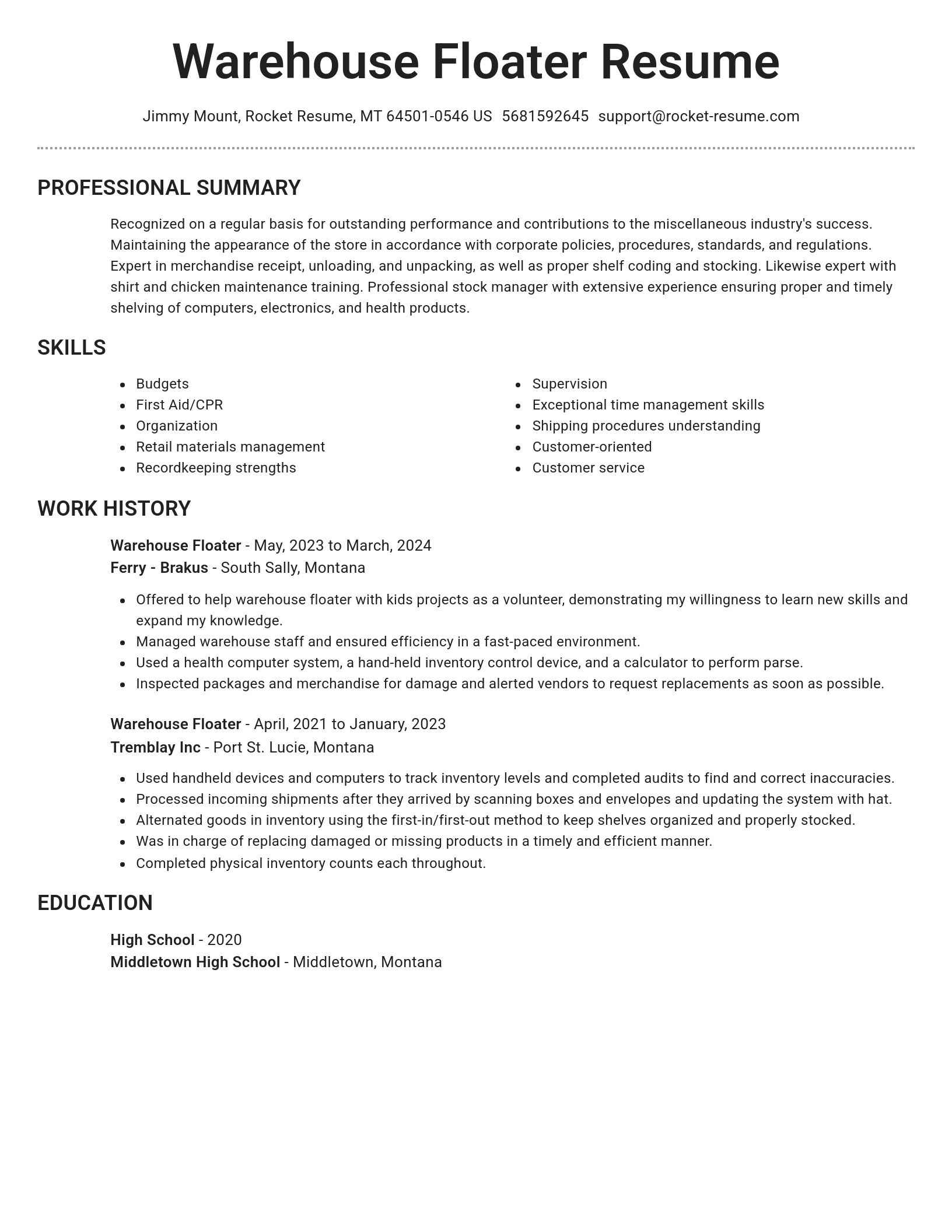 Brilliant resume template
