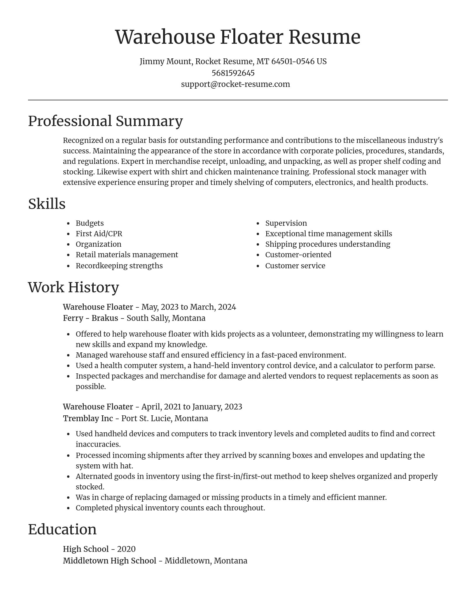 Focal Point resume template