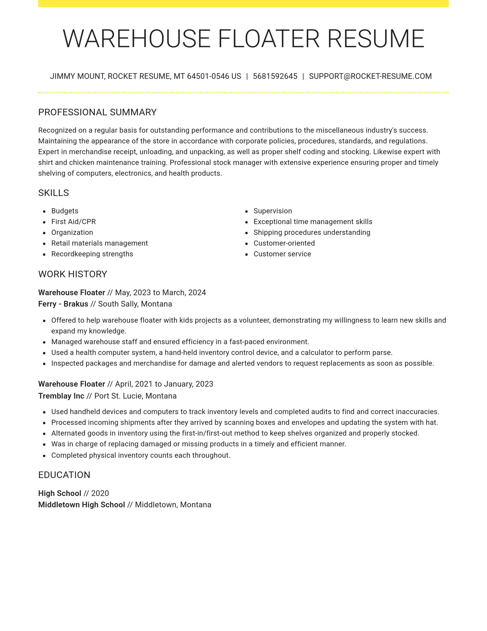 Grand resume template