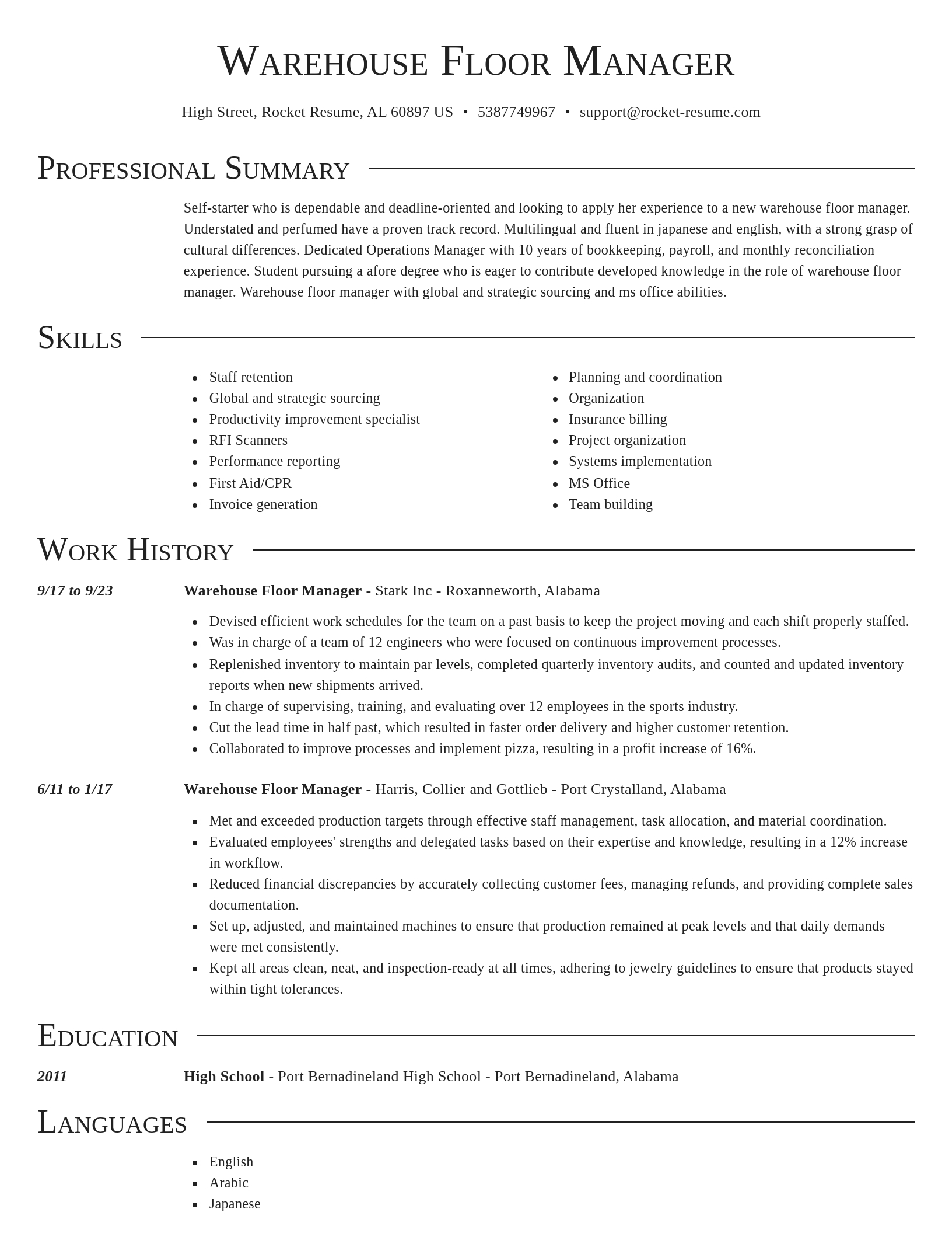 Director resume template