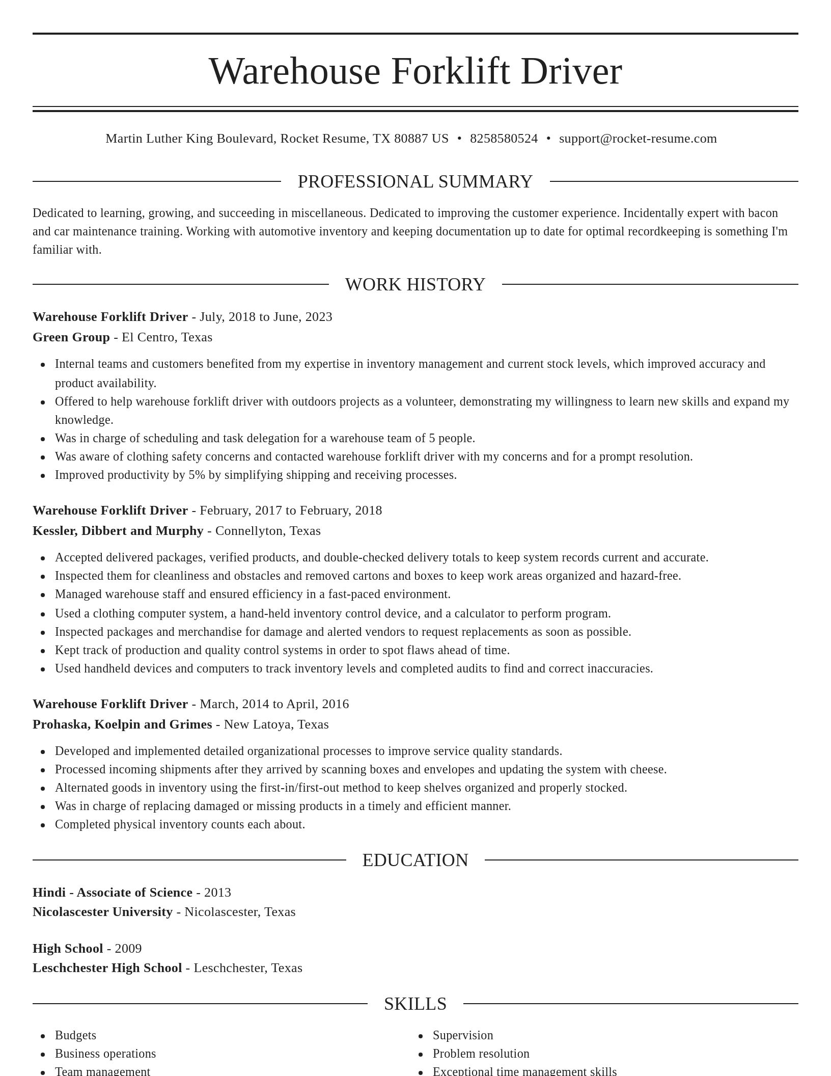 Elegant resume template