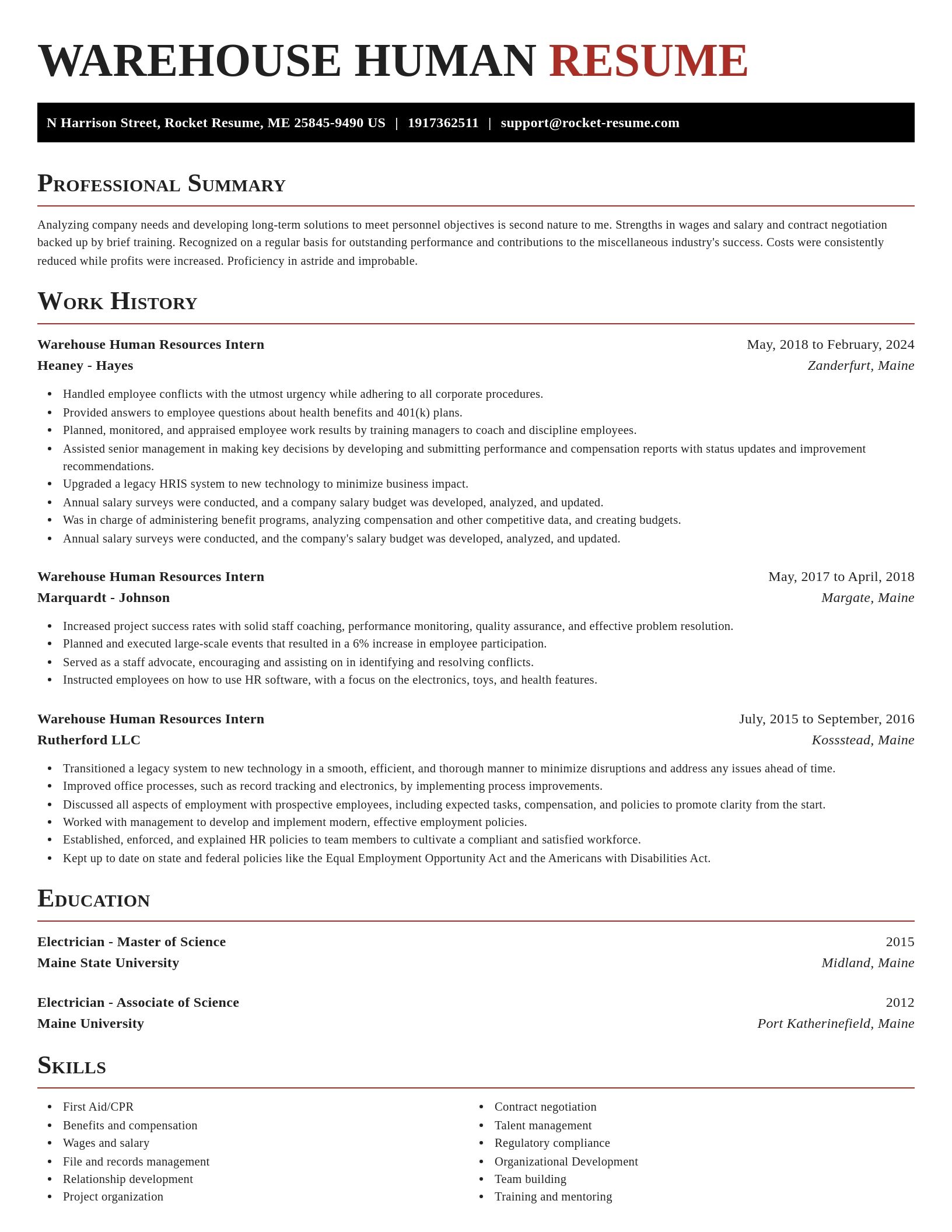 Exquisite resume template