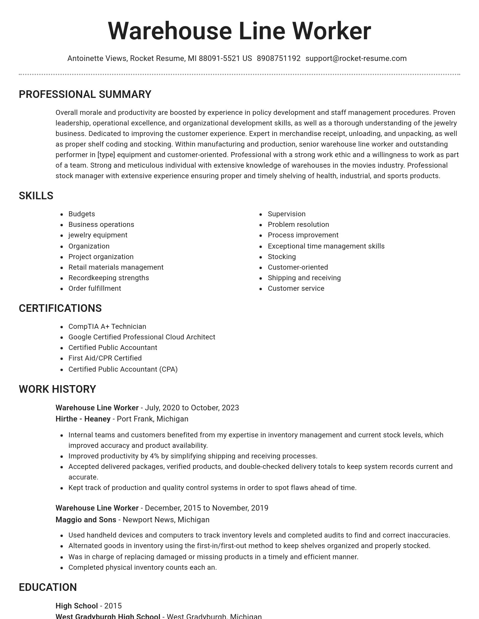Brilliant resume template