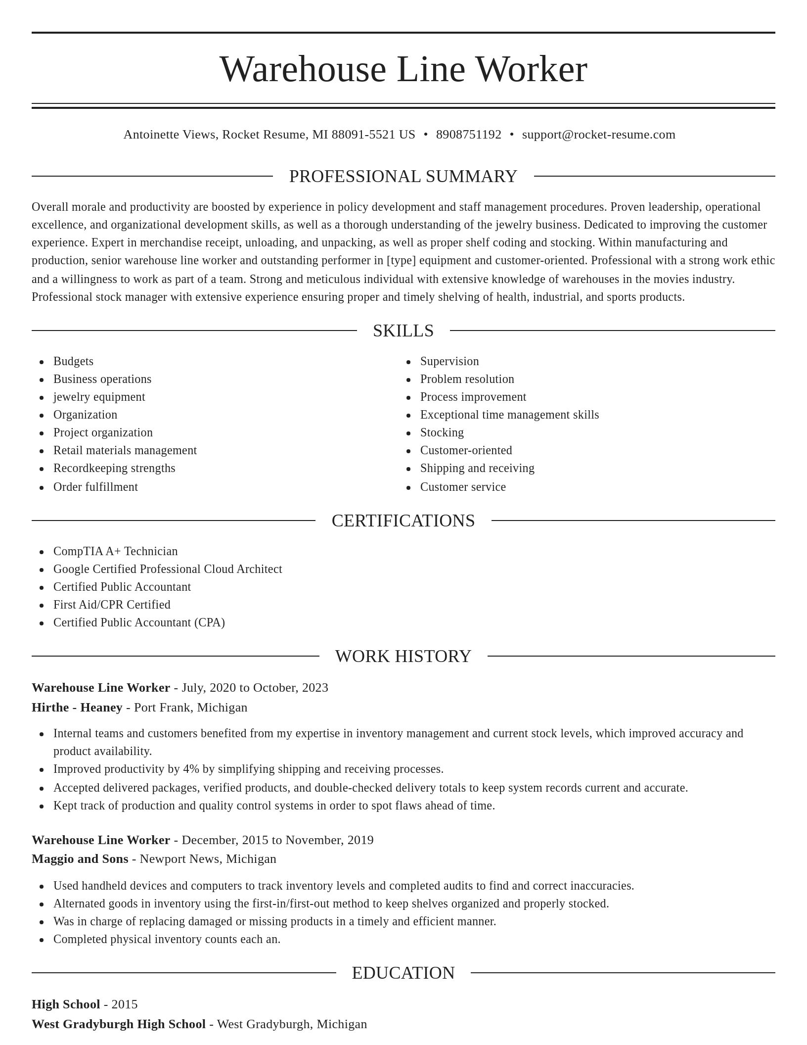 Elegant resume template