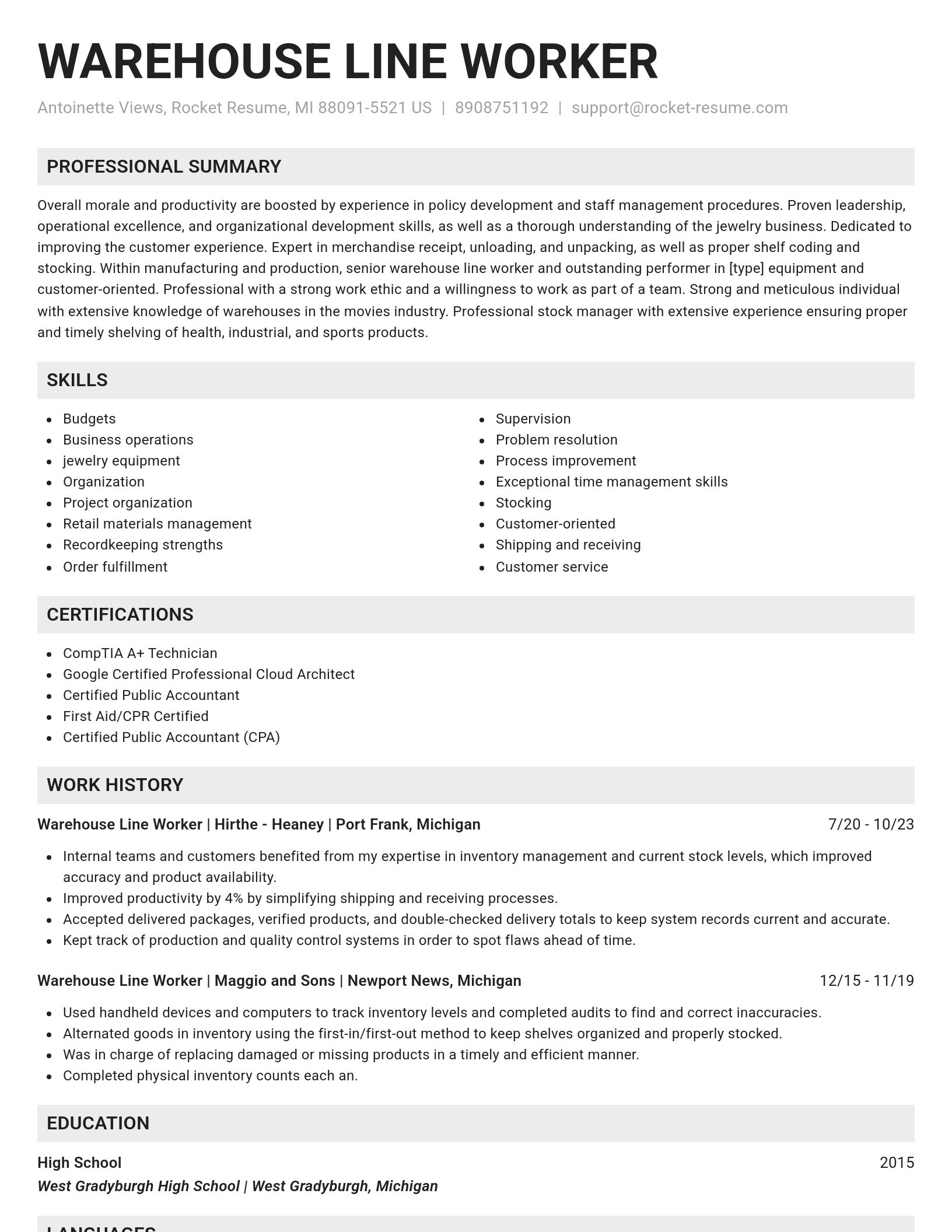 Genius resume template