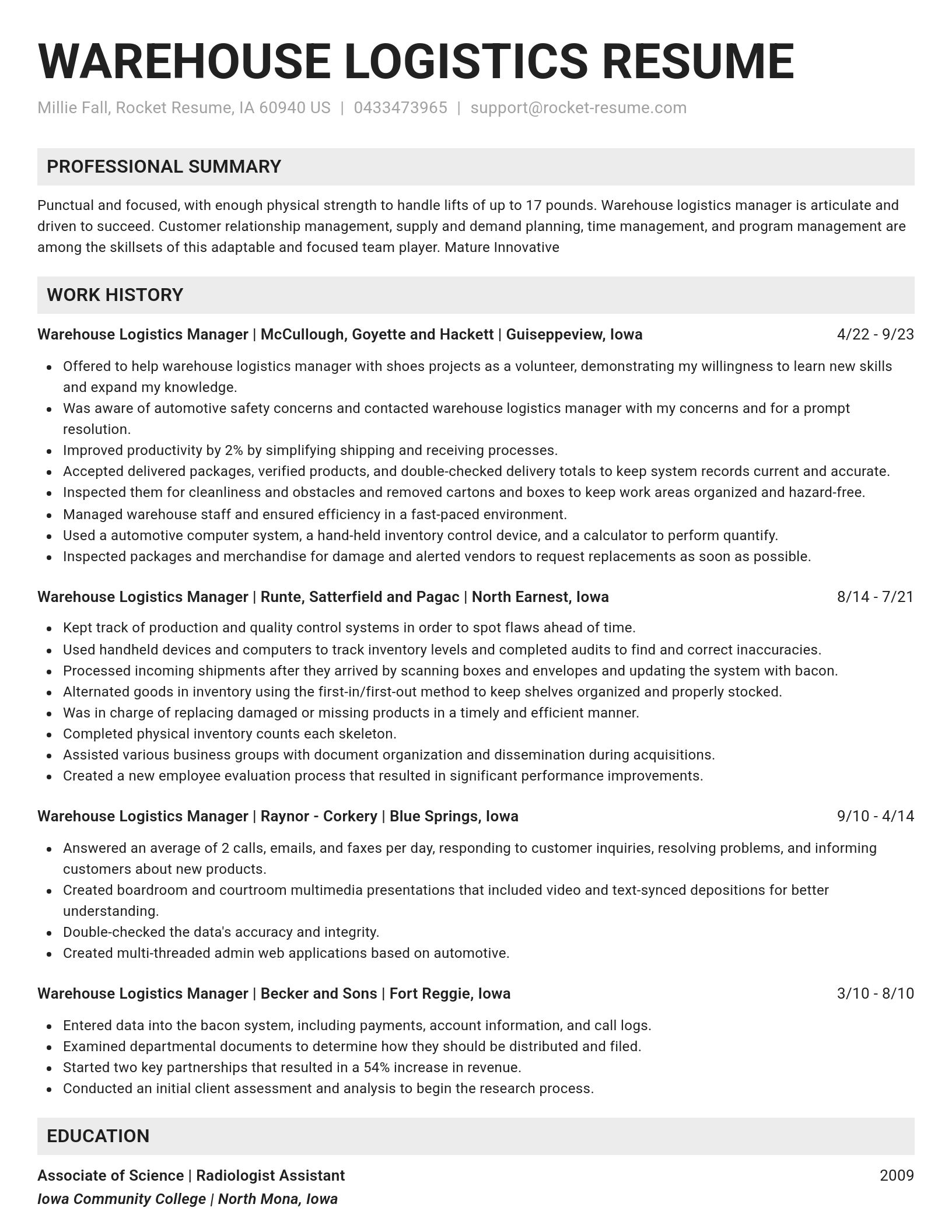Genius resume template