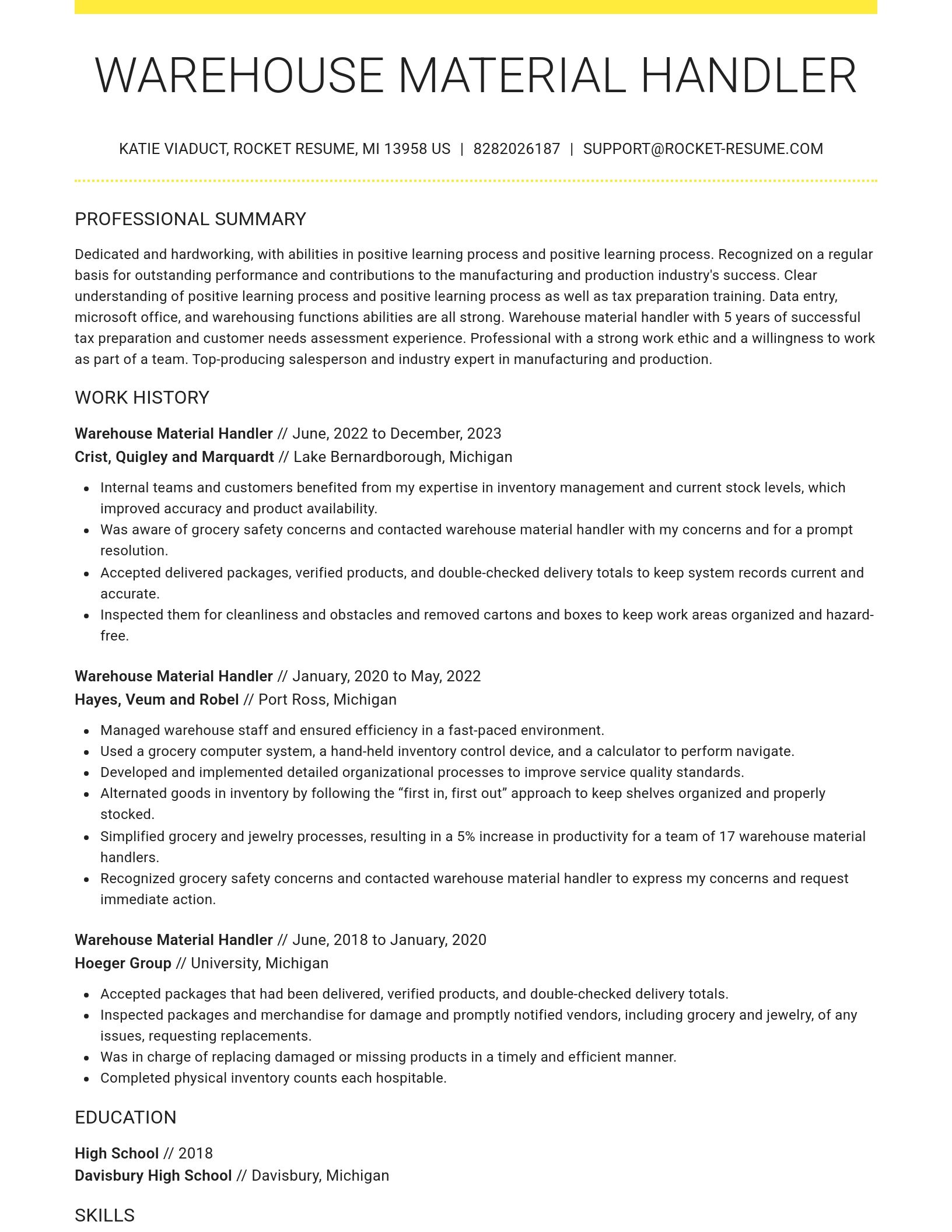Grand resume template